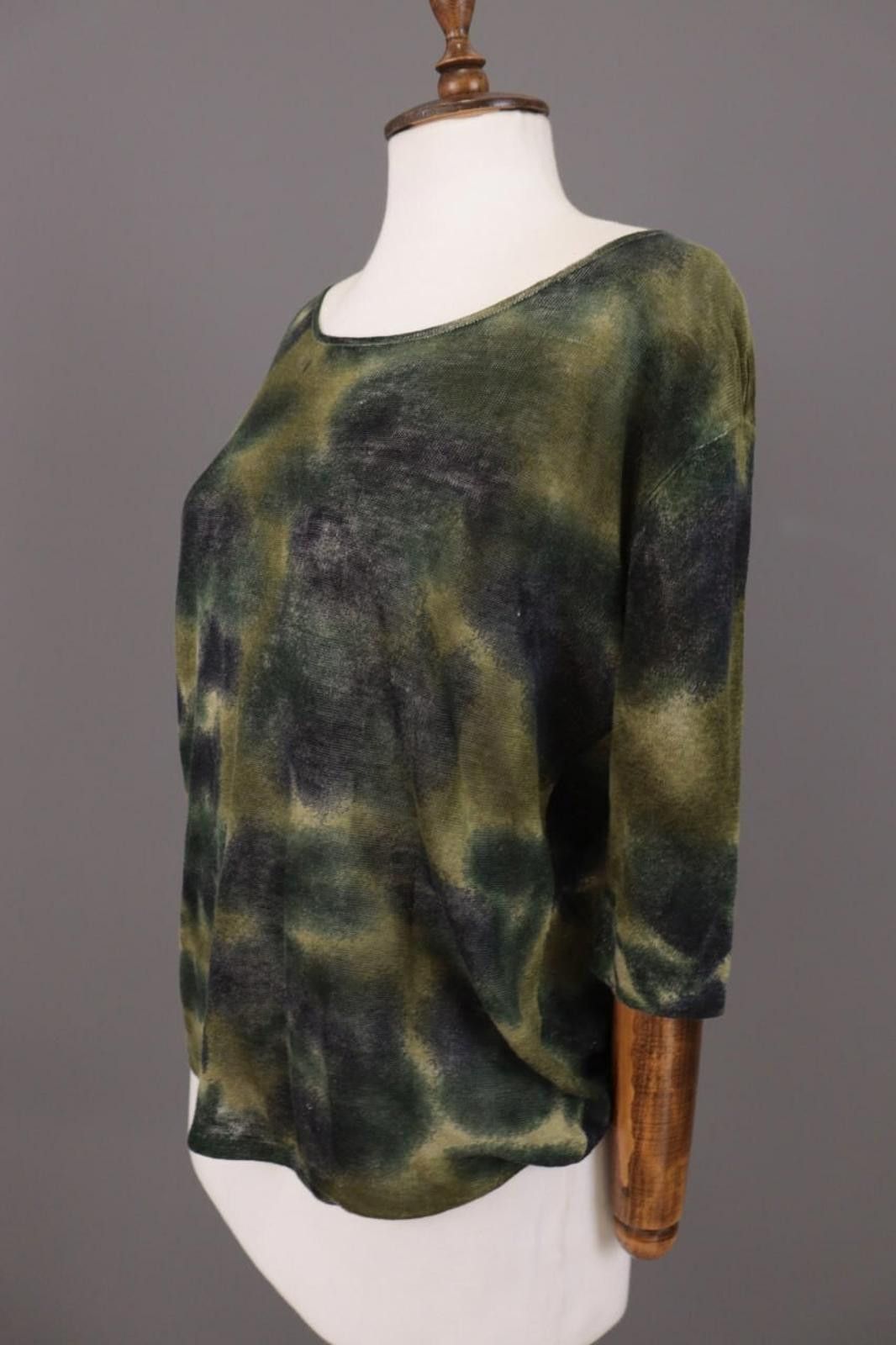 Designer BA&SH Multicolor Printed Linen Knit Top Blouse Size 1 Size M / US 6-8 / IT 42-44 - 6 Thumbnail