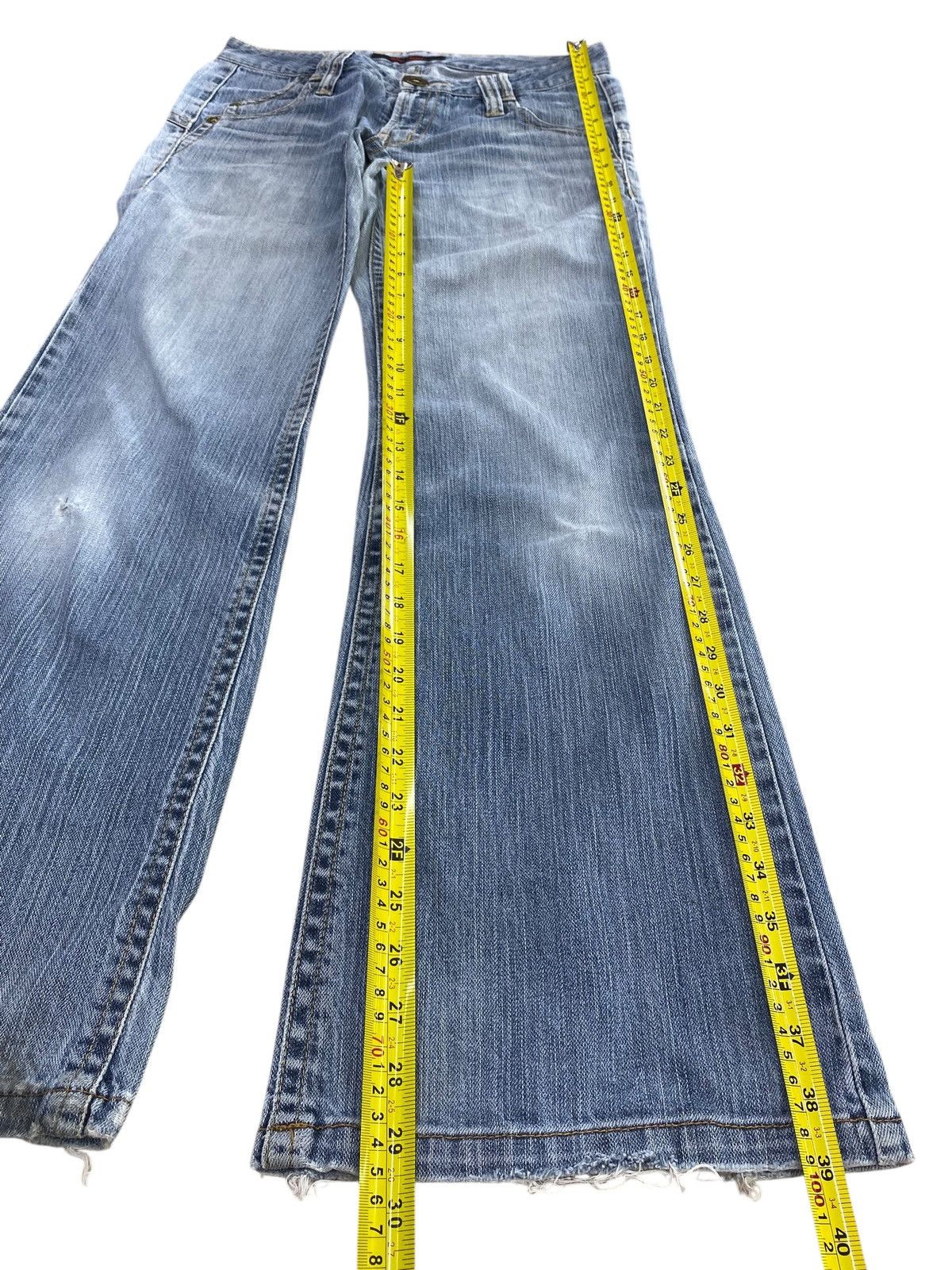 Japanese Brand Japanese Brand Faded Wash Whiskers Style Flare Jeans Size US 30 / EU 46 - 7 Thumbnail