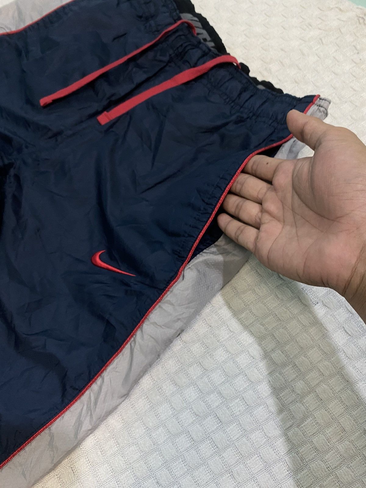Bodega × Nike 💥 VINTAGE NIKE 90S BAGGY WIDE LEG SWOOSH TRACK PANTS Y2K Size US 36 / EU 52 - 3 Thumbnail