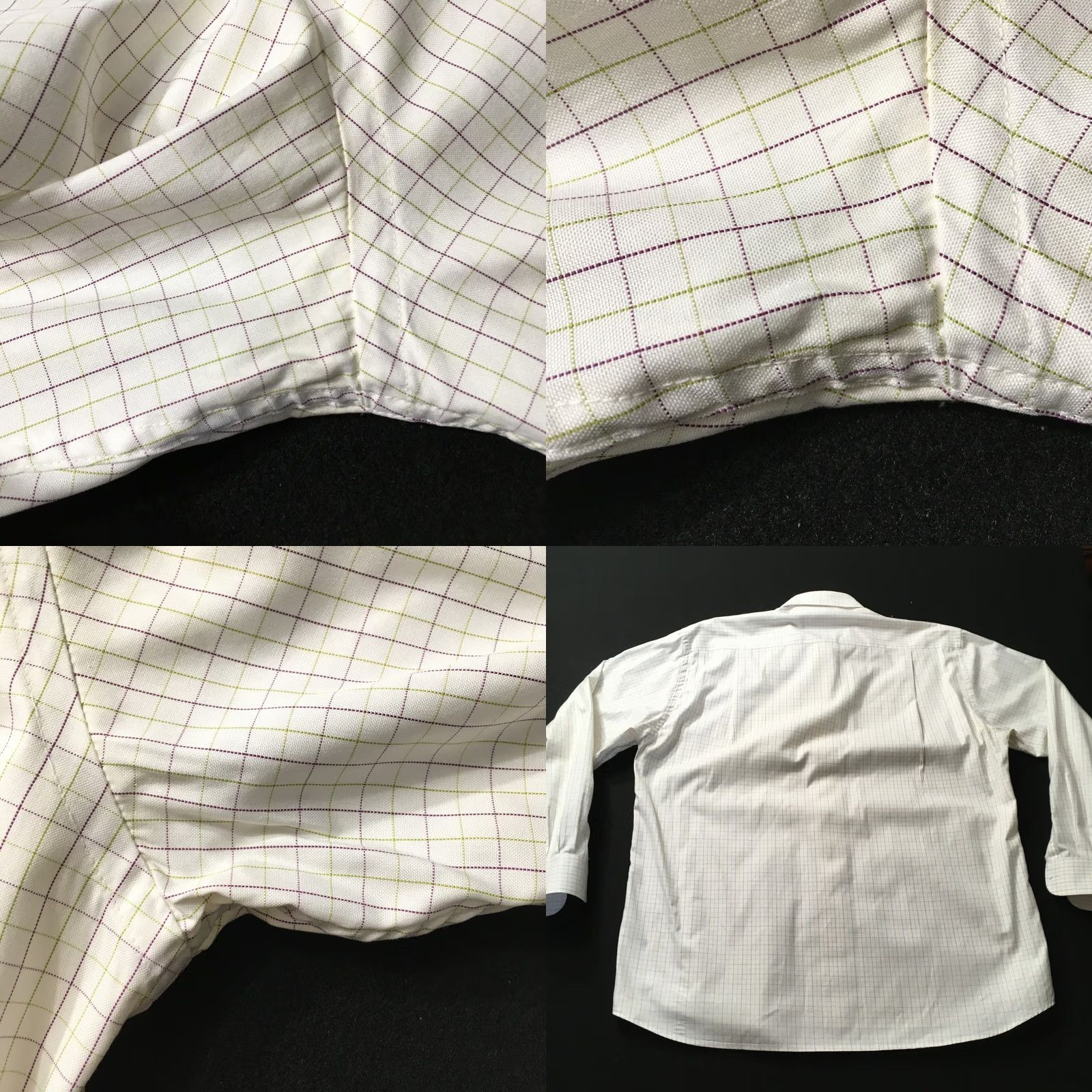 Tallia Vintage Italia 1958 Designer Shirt Men's LARGE WHITE CHECK Long Sleeve Size US L / EU 52-54 / 3 - 8 Thumbnail