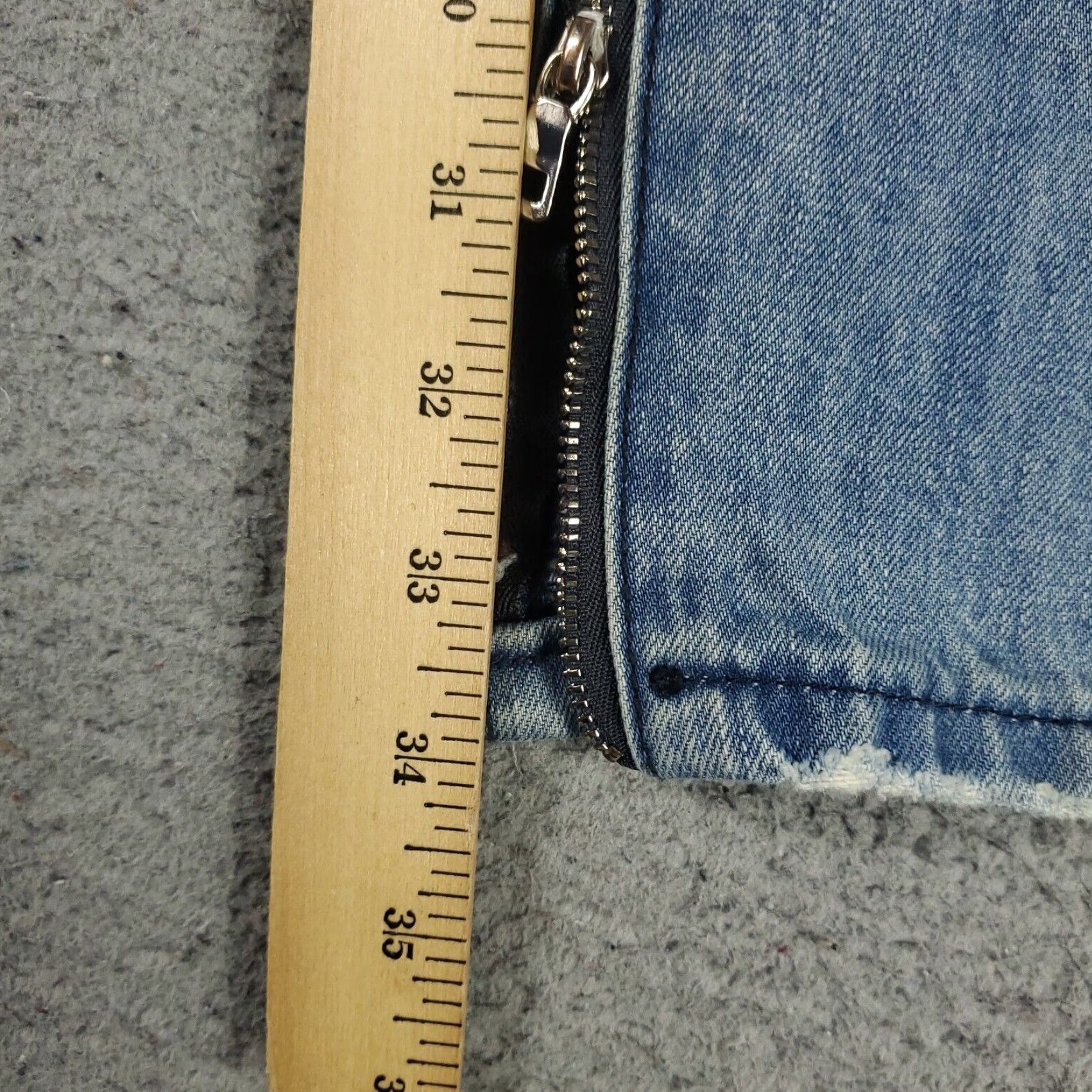 Denime Crysp Denim Mens 32x34 Blue Straight Slim Fit Jeans Pants Size US 32 / EU 48 - 5 Thumbnail