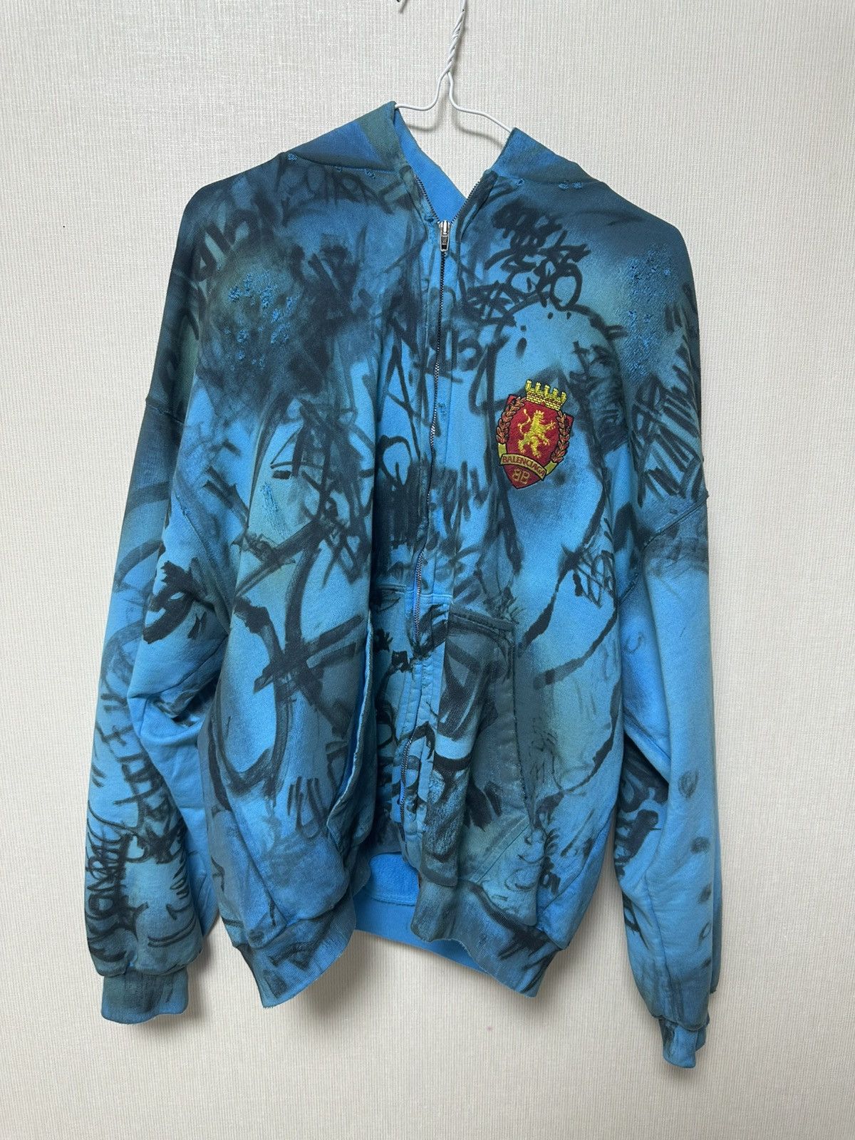Balenciaga Skater Hoodie Blue