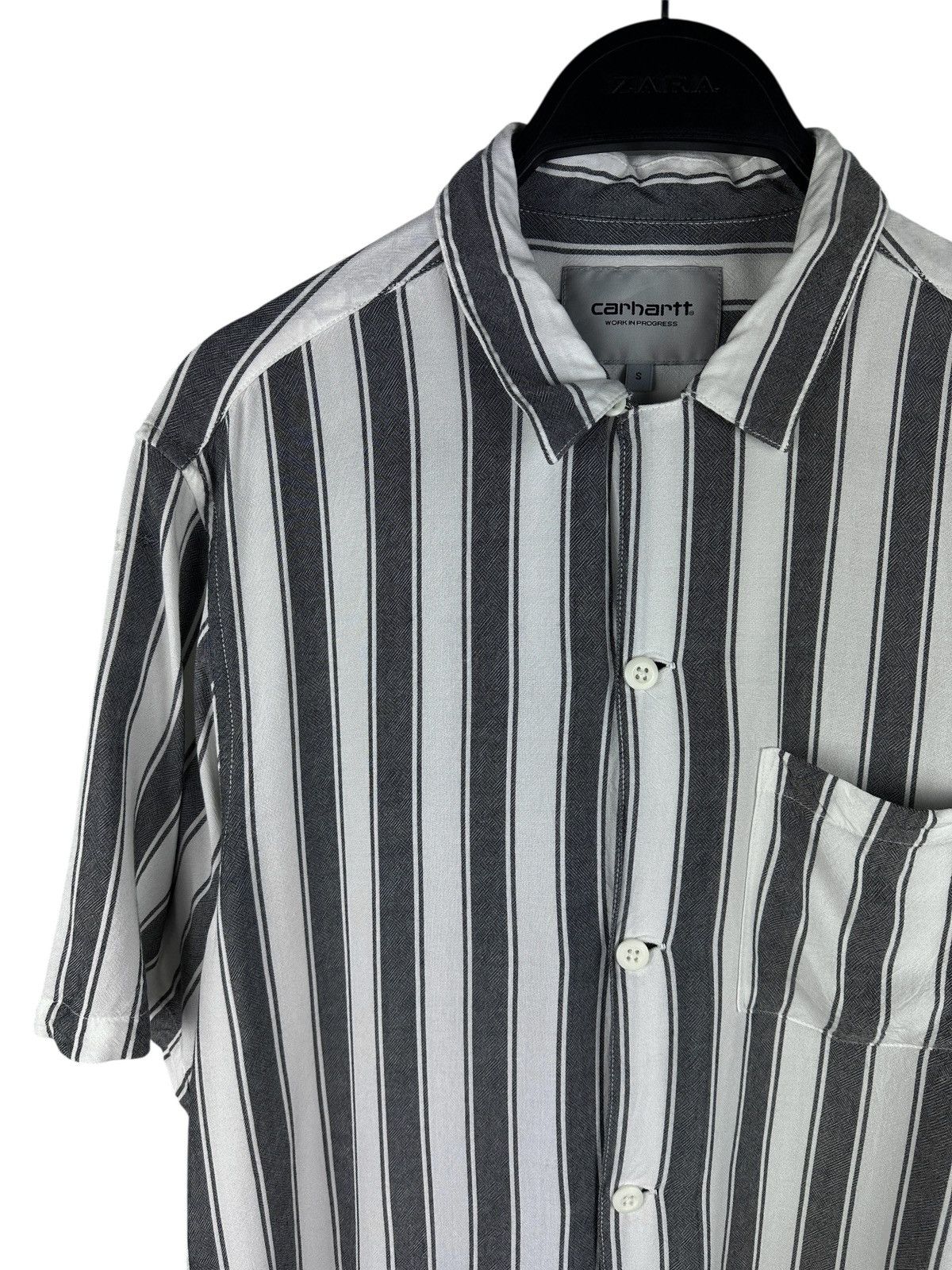 Carhartt Wip Carhartt WIP Esper Striped Shirt Short Sleeve Viscose Pocket Size US S / EU 44-46 / 1 - 2 Thumbnail