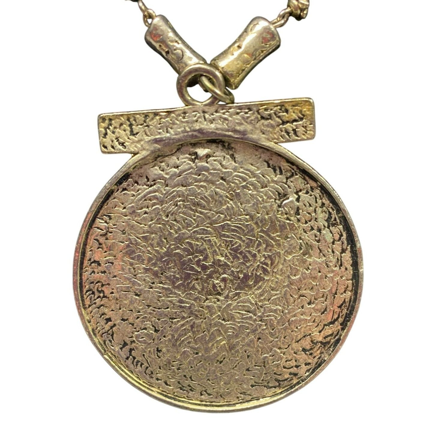 Other Vintage Pilgrim Silver Tone Necklace With Ornate Round Medal Size ONE SIZE - 3 Thumbnail