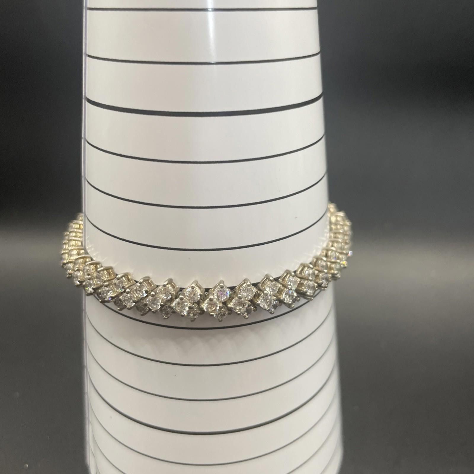 Designer Unbranded Multilayer Tennis Link 7” 7.3mm Bracelet Size ONE SIZE - 7 Thumbnail