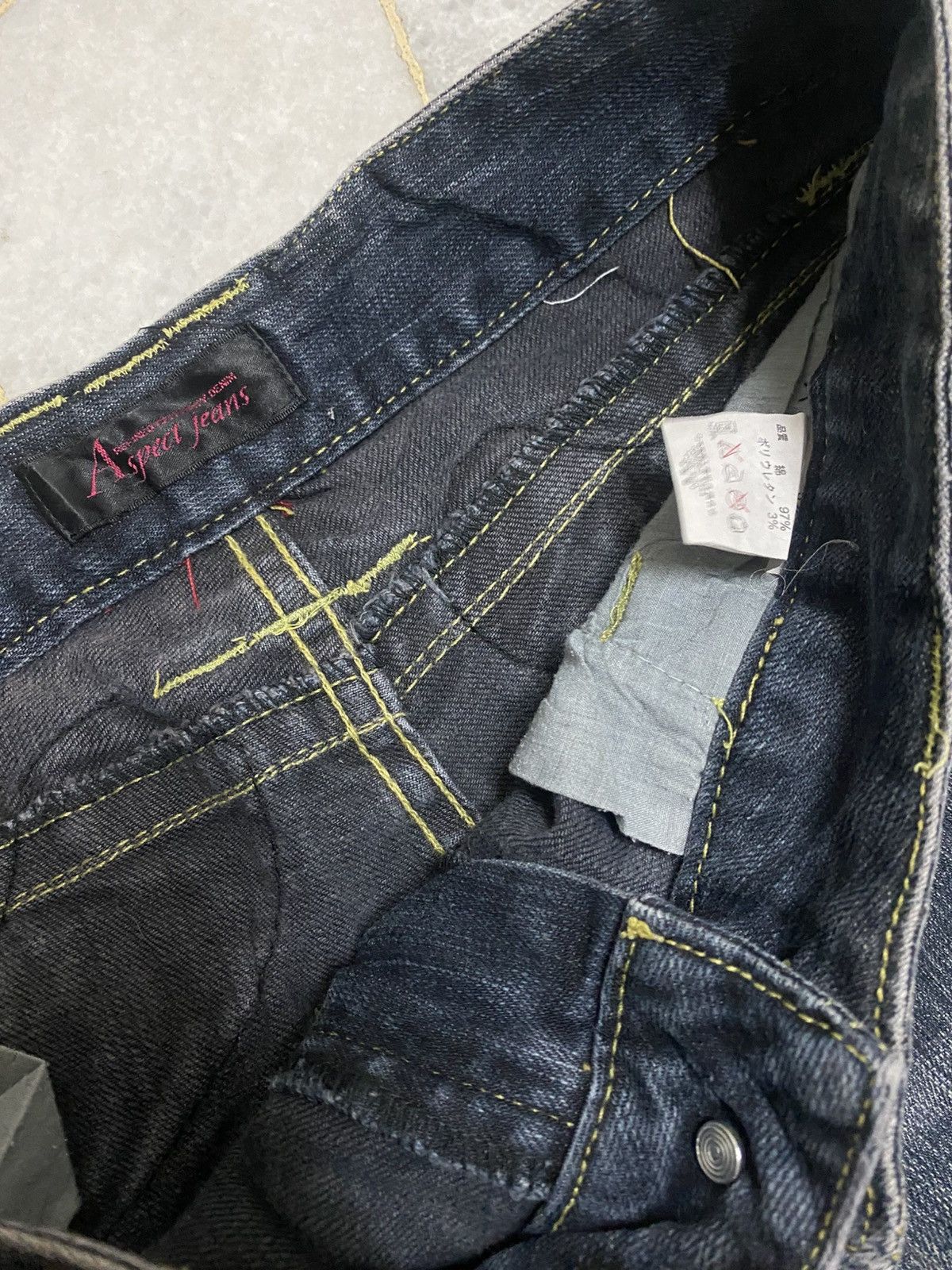 Japanese Brand Vintage Embroidered Wing Denim Jeans (Y2K Style) Size 30" / US 8 / IT 44 - 10 Thumbnail
