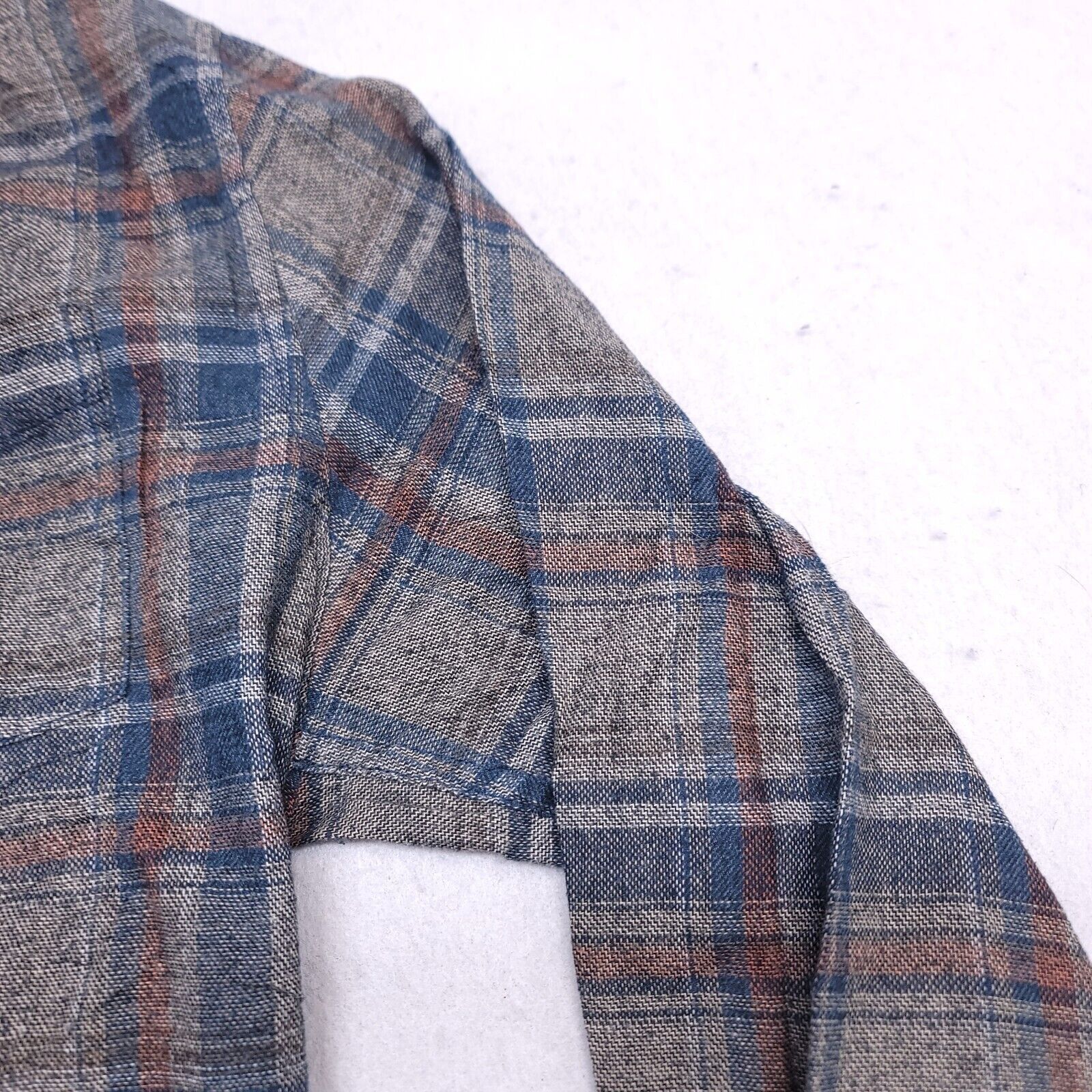 Weatherproof Weatherproof Madras Flannel Shirt Mens Size Medium M Brown Size US M / EU 48-50 / 2 - 5 Thumbnail