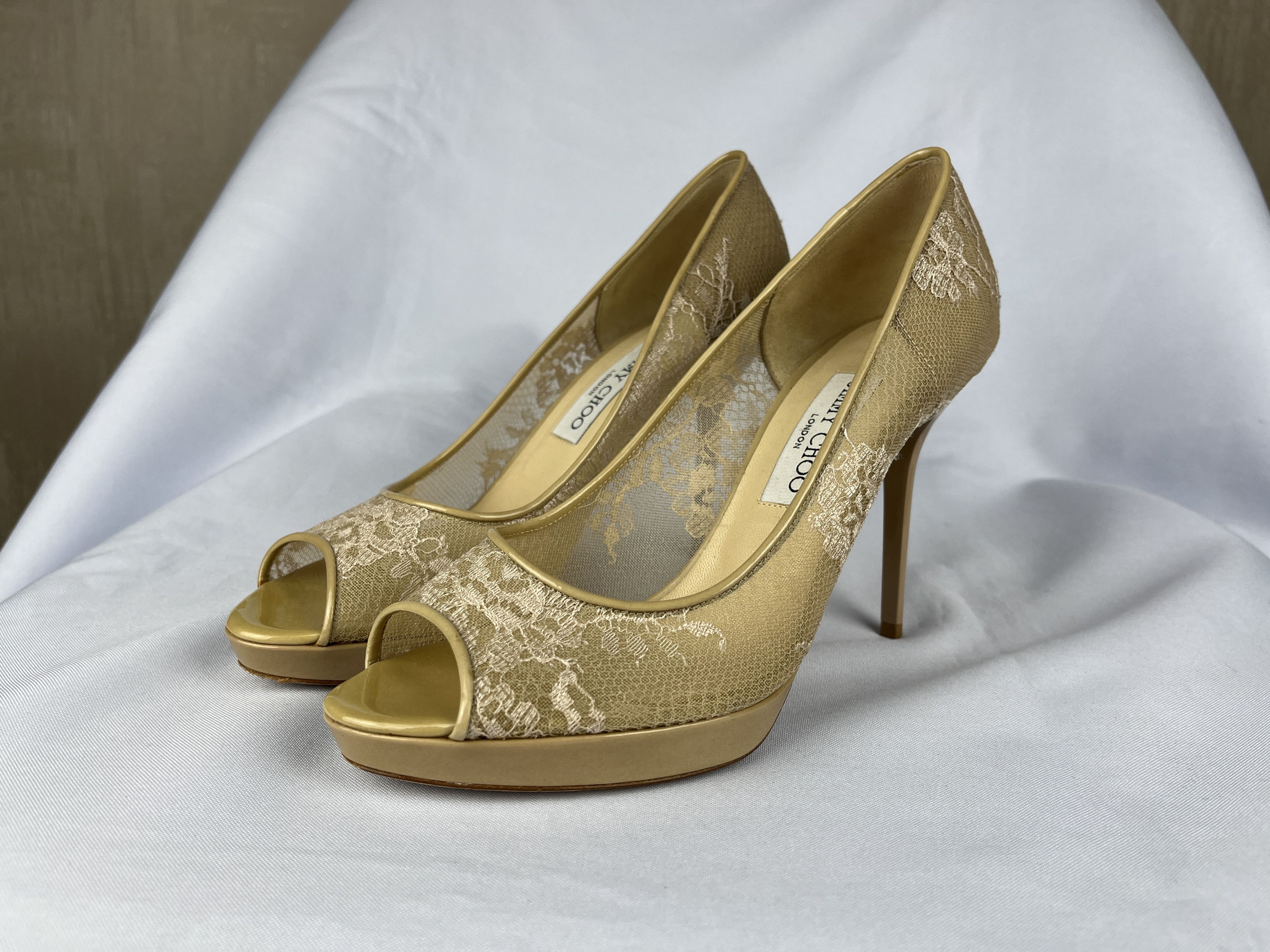 Jimmy Choo Jimmy Choo Mesh Peep Toes Heels 39.5 UK 6.5 US 9.5 CM 26.5 Size US 9.5 / IT 39.5 - 1 Thumbnail