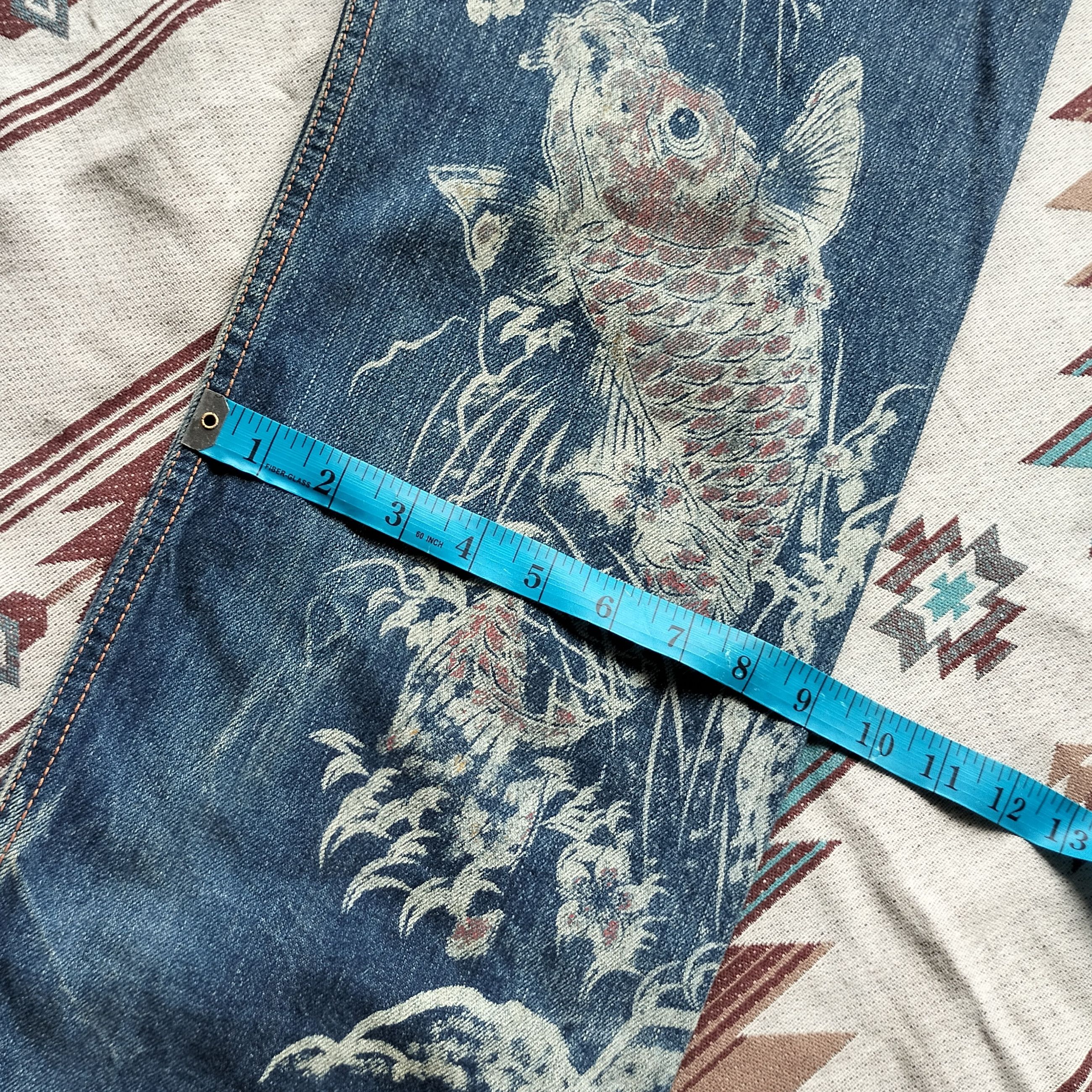 Sugar Cane Vintage japan koi art marble denim Size US 32 / EU 48 - 13 Thumbnail