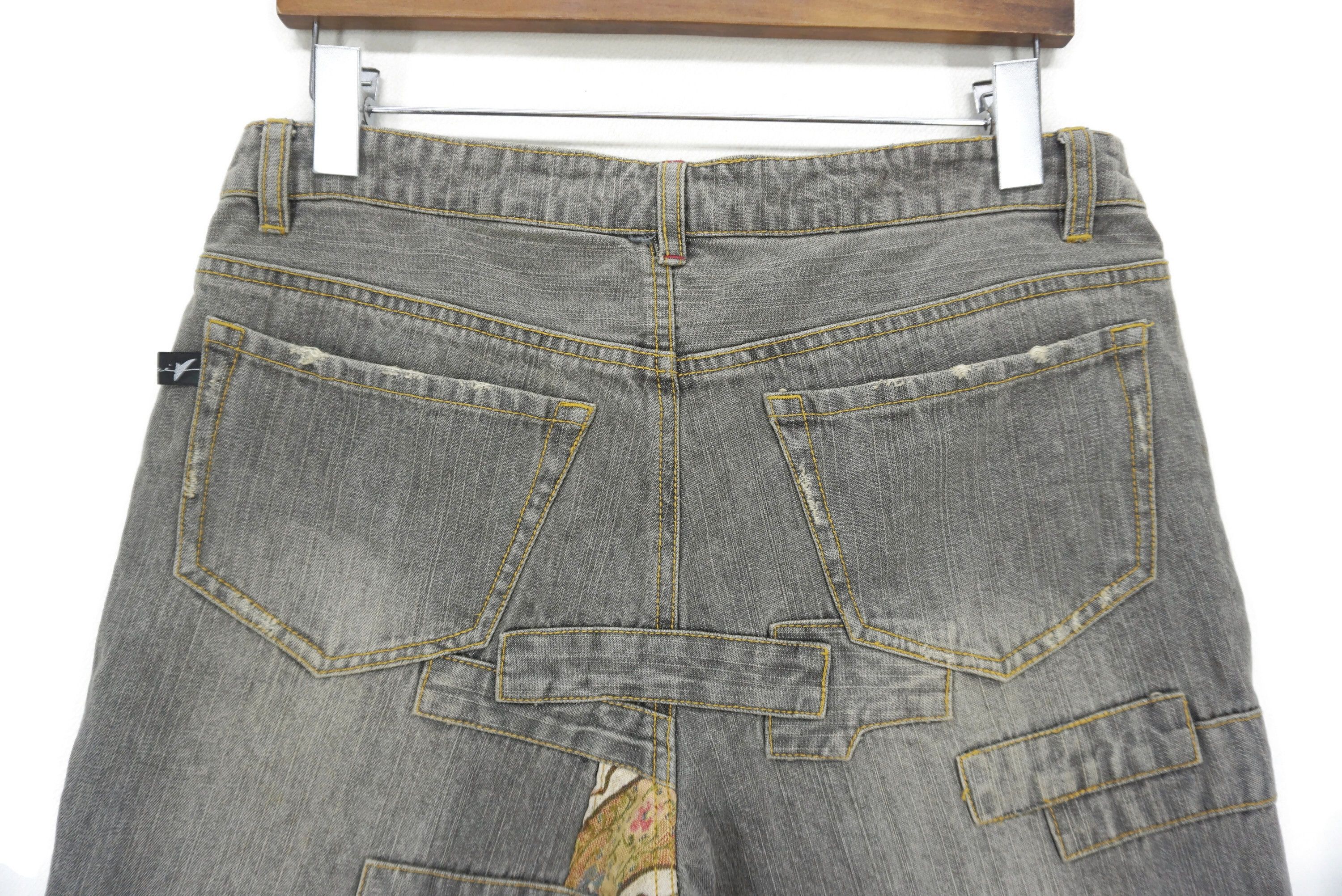 Japanese Brand Kawai Okada Jeans fit W33xL30 Low Rise Sashiko Boro Denim Size US 32 / EU 48 - 7 Thumbnail