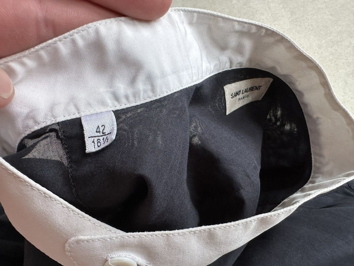 Saint Laurent Paris SS13 Saint Laurent semi sheer dinner Henley grandad shirt 42 Size US L / EU 52-54 / 3 - 13 Thumbnail