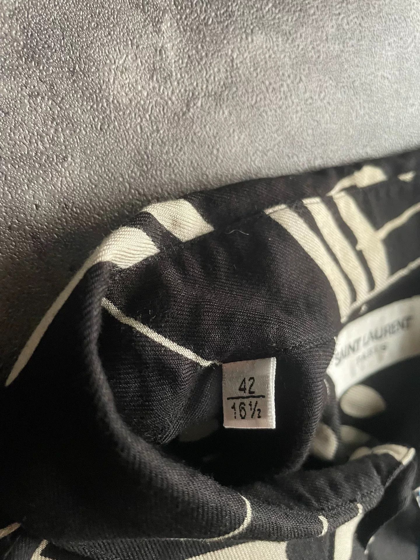 Saint Laurent Paris black music note patterned shirt. Size US L / EU 52-54 / 3 - 4 Thumbnail