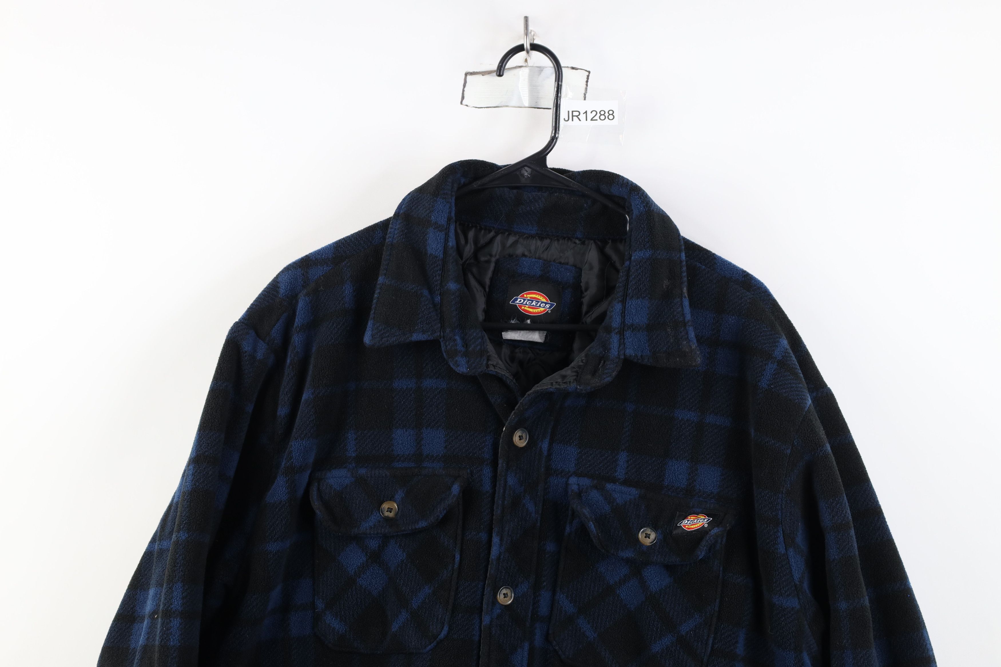 Dickies Vintage Y2K Dickies Quilted Fleece Button Shirt Jacket Plaid Size US XL / EU 56 / 4 - 2 Thumbnail
