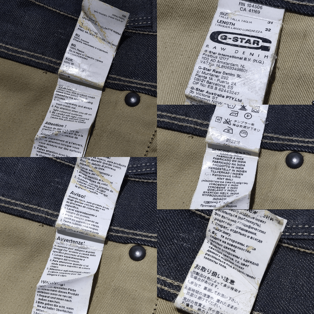 G-Star G-Star Dark Indigo Denim Reinforced Knee Panel Biker Style Size US 34 / EU 50 - 19 Thumbnail