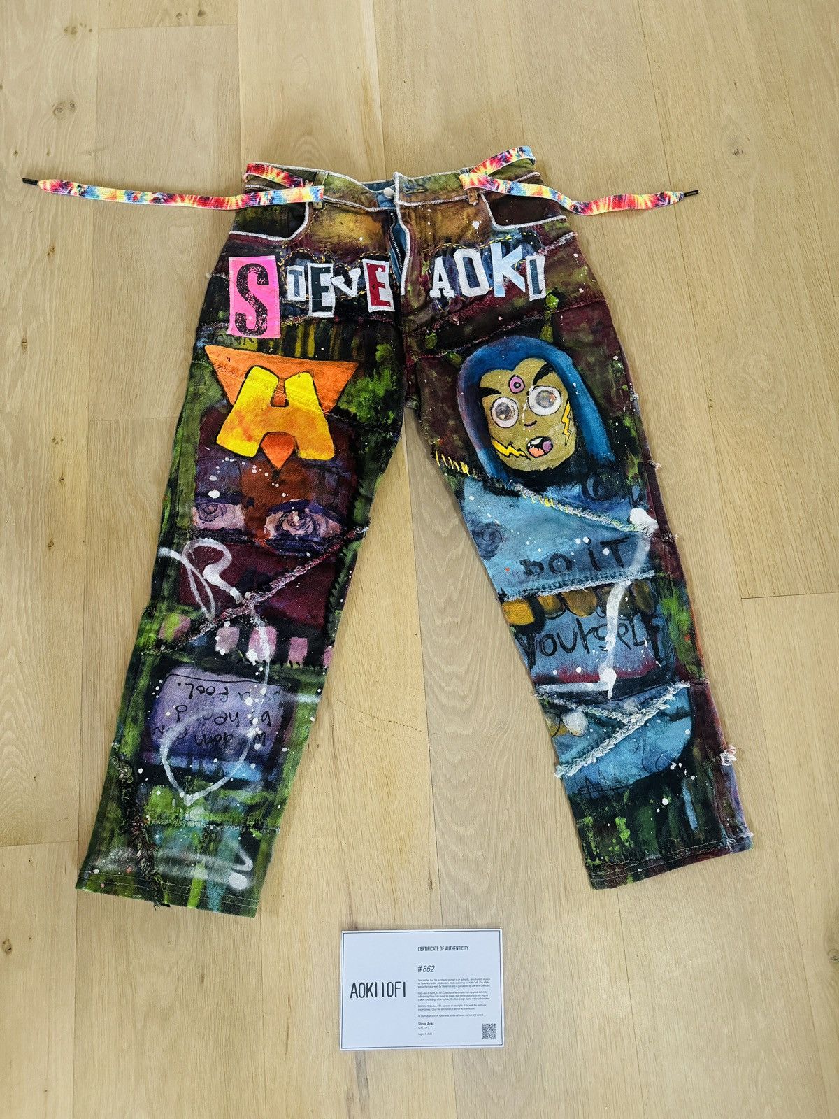 Other Steve Aoki 1 of 1 Hand Painted Denim Size US 28 / EU 44 - 8 Thumbnail