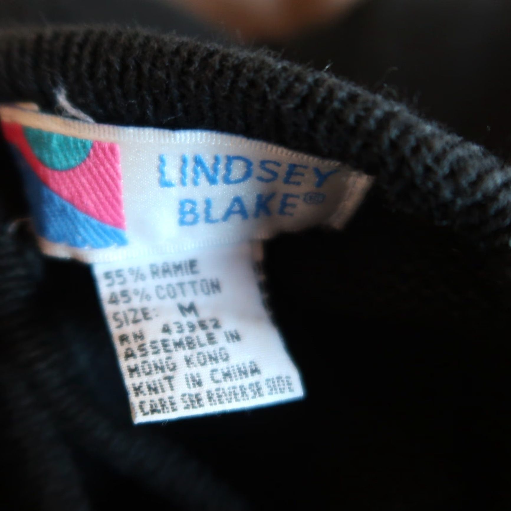 Vintage VINTAGE Lindsey Blake Beaded Jewel Pullover Sweater M Black Women Pullover 80s 90s Fall Winter Knit Cotton Ramie Long Sleeve Mens? Size M / US 6-8 / IT 42-44 - 5 Thumbnail