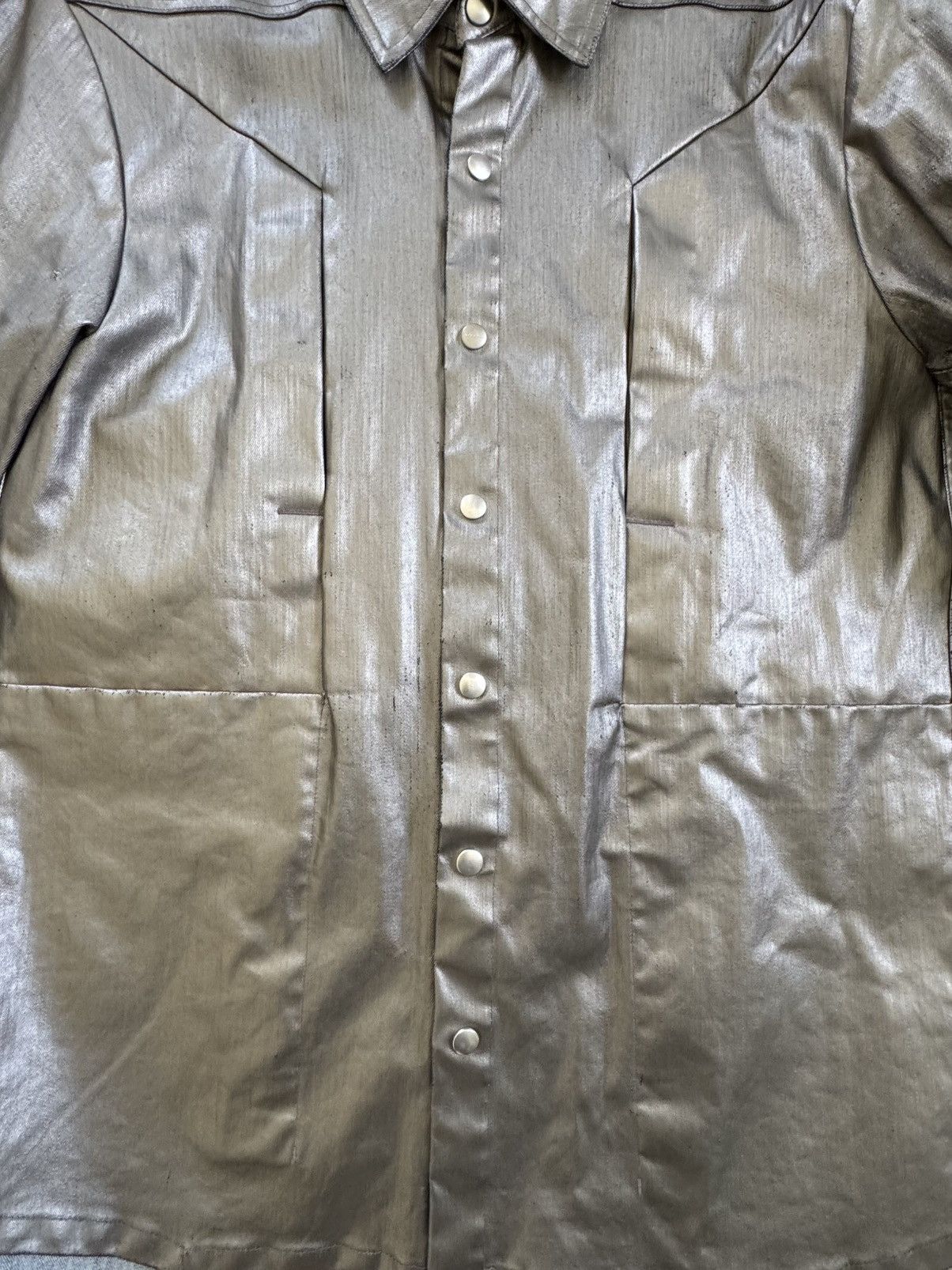 Rick Owens Rick Owens Gunmetal Fogpocket Shirt Size US M / EU 48-50 / 2 - 12 Thumbnail