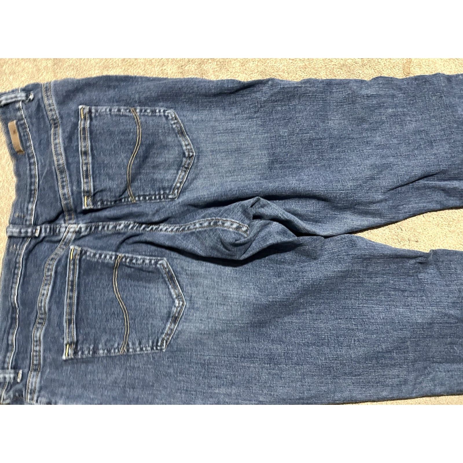 Lee Lee Jeans Straight Leg Relaxed Fit Mid Rise Size 16 Short Stretch Women's Size 38" / US 16 / IT 52 - 5 Thumbnail