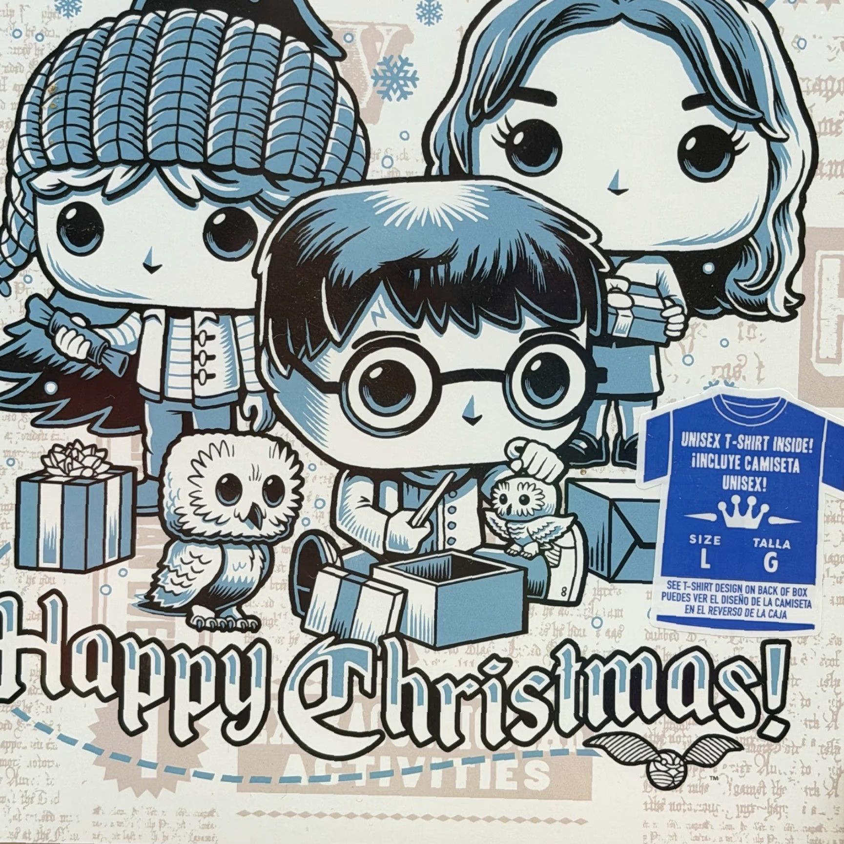 Vintage Funko Shirt Unisex L Black Harry Potter Christmas Pop Culture Limited Edition Graphic Print Crew Neck Short Sleeve Men T-Shirt Size US L / EU 52-54 / 3 - 4 Thumbnail