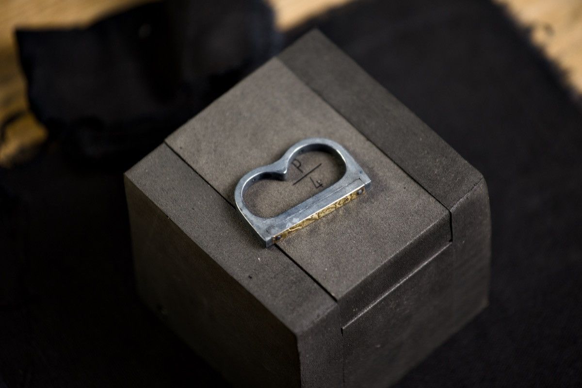 Parts Of Four Po4 Plate Ring Double (Fuse, 4mm, KA18K) Size ONE SIZE - 4 Thumbnail