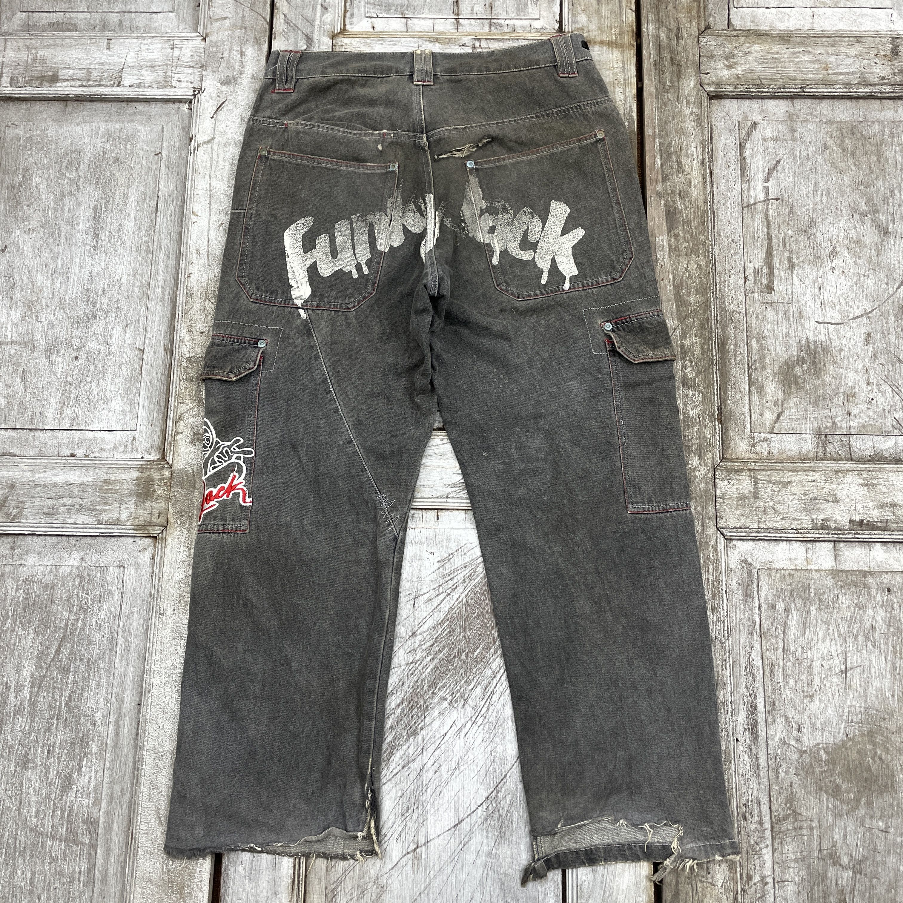 Japanese Brand Vintage Funky Jack Distressed Baggy Cargo Pants-wc294 Size US 33 - 2 Thumbnail