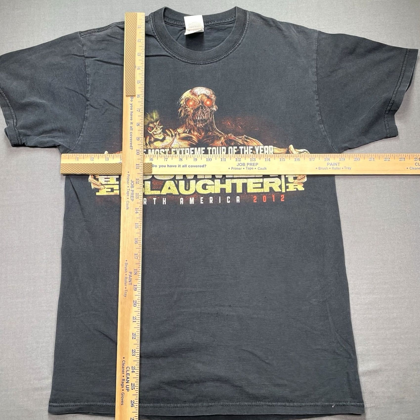 Fruit Of The Loom VINTAGE Summer Slaughter 2012 Medium Shirt Lineup Death Metal Cannibal Corpse T-Shirt Black Mens M Size US M / EU 48-50 / 2 - 5 Thumbnail