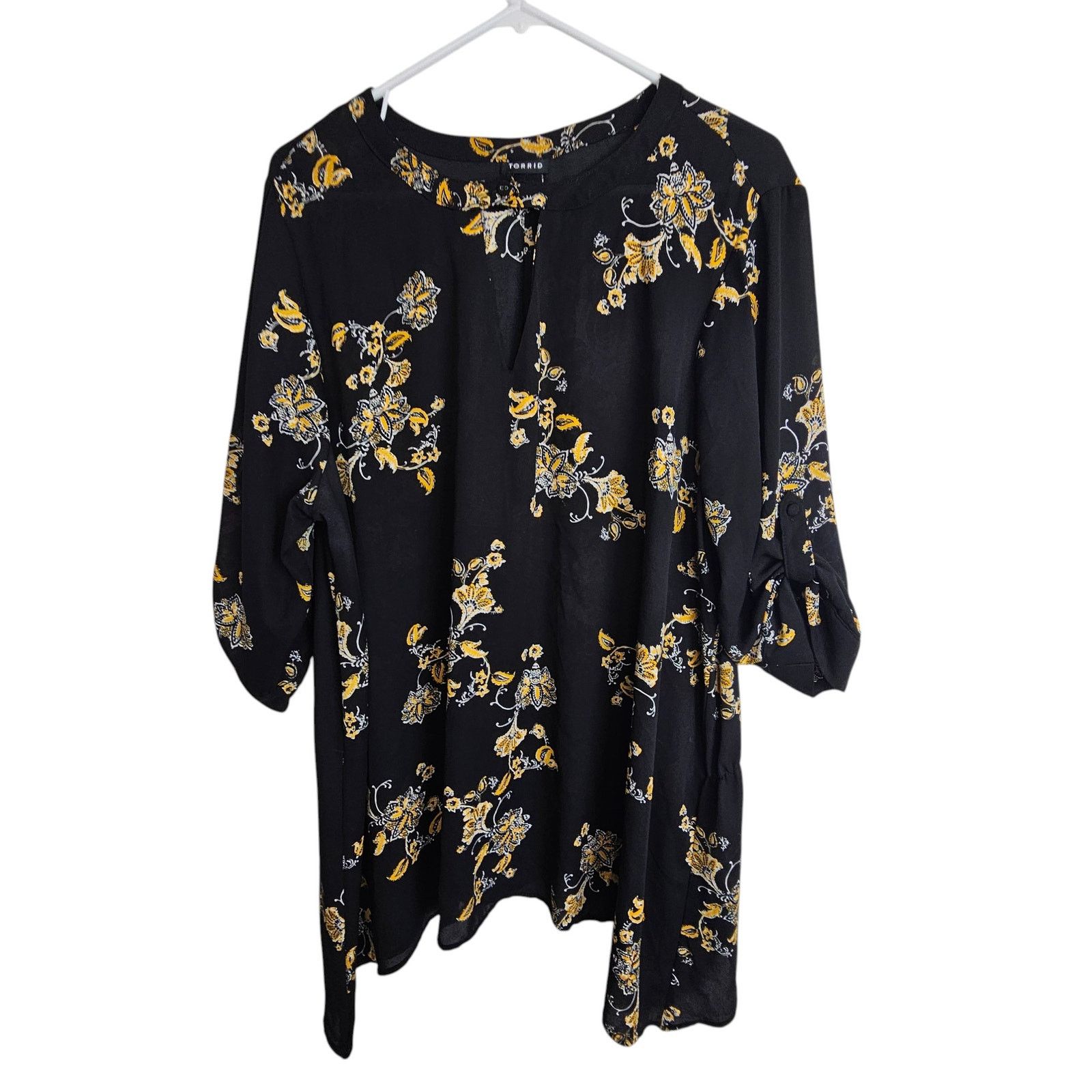Torrid Torrid Womens Floral Georgette Top Plus Size 1X Romantic Size XL / US 12-14 / IT 48-50 - 2 Thumbnail