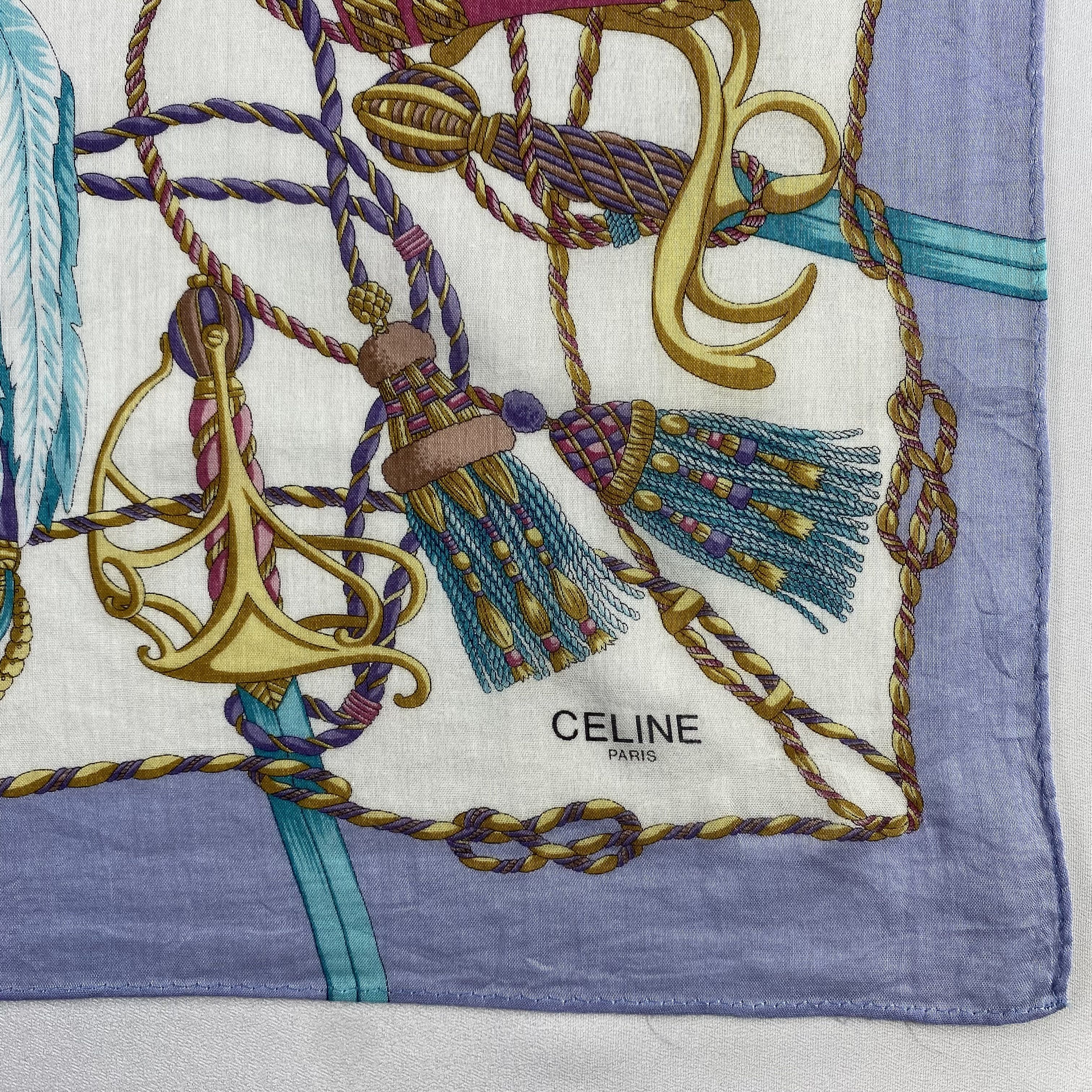 Celine × Vintage Celine Handkerchief / Neckerchief / Bandana-P1199 Size ONE SIZE - 3 Thumbnail