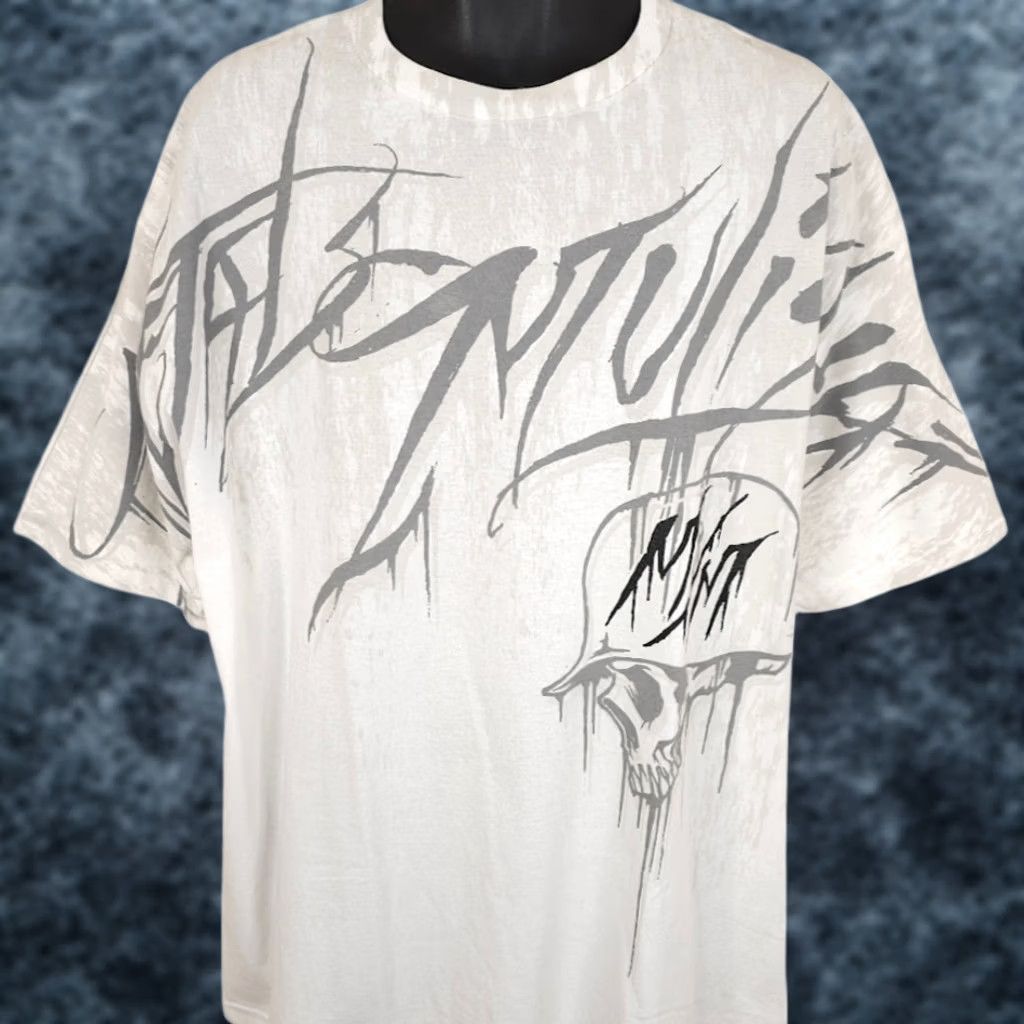 Metal Mulisha VINTAGE Metal Mulisha T Shirt Mens 2XL White All Over Print Skull Cesspool Tee NEW Size US XXL / EU 58 / 5 - 1 Thumbnail