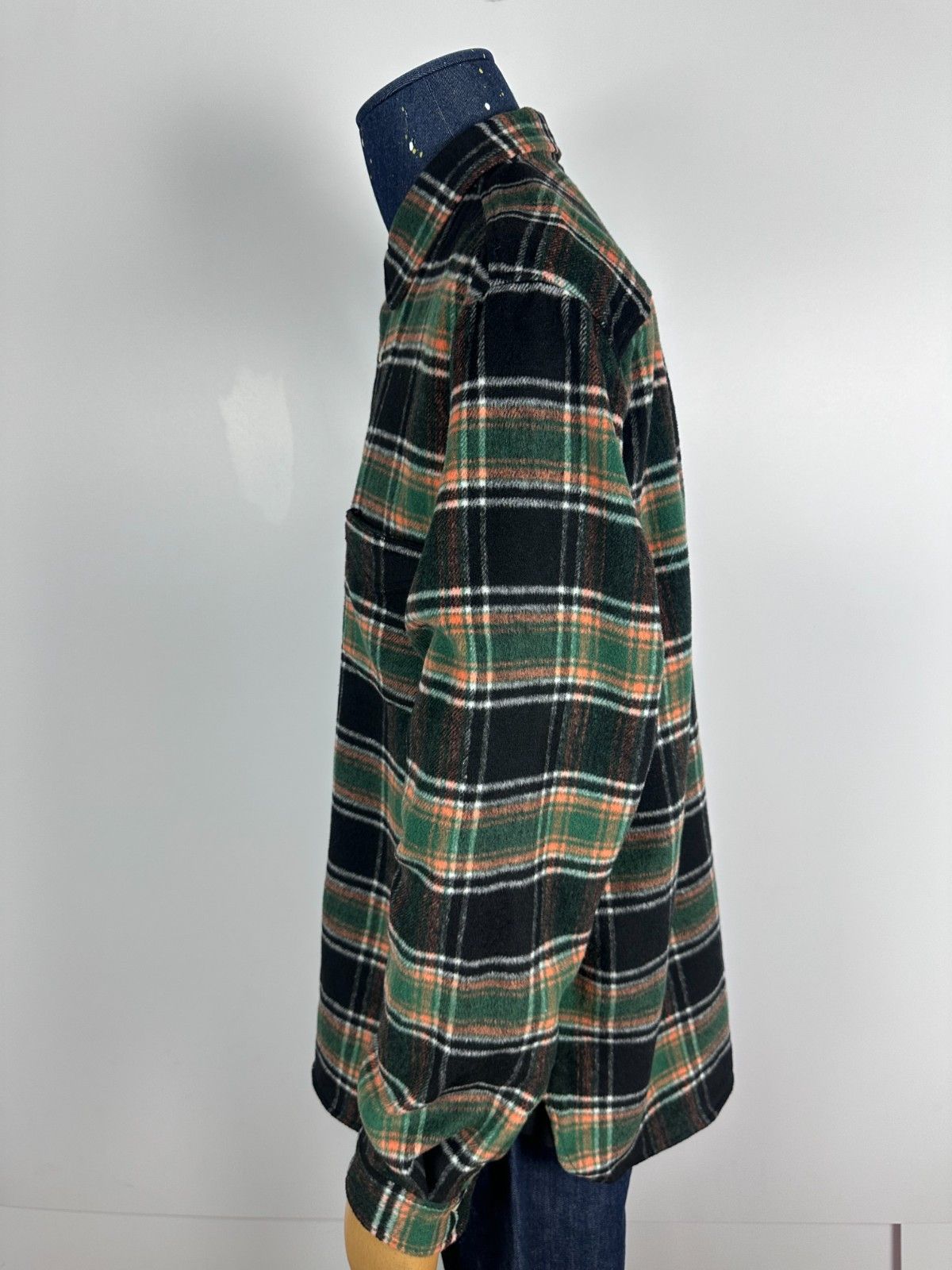 Allsaints AllsaInts Commune Checked Wool Shirt Green Black Size XXL Size US XXL / EU 58 / 5 - 4 Thumbnail