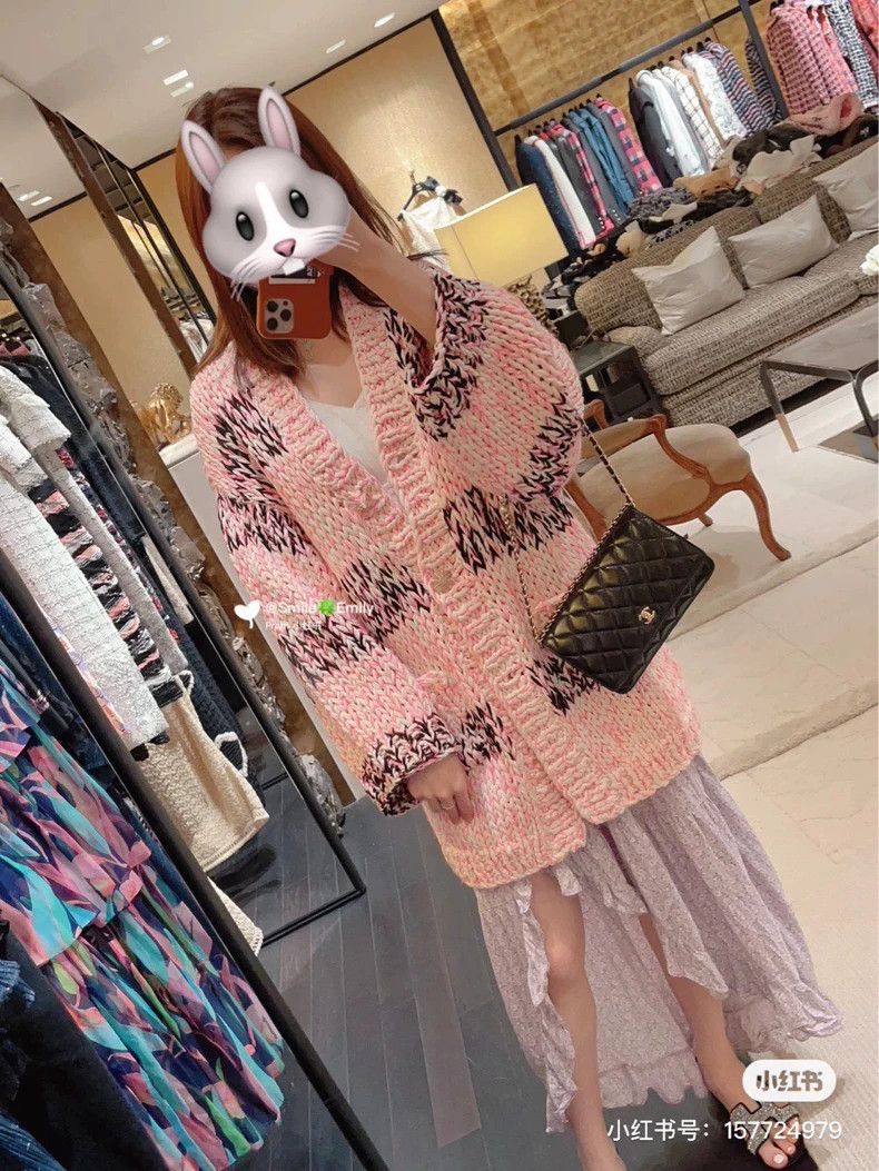 Chanel Chanel 20s roof series pink knitted cardigan jacket 2504-Ne Size XS / US 0-2 / IT 36-38 - 6 Thumbnail