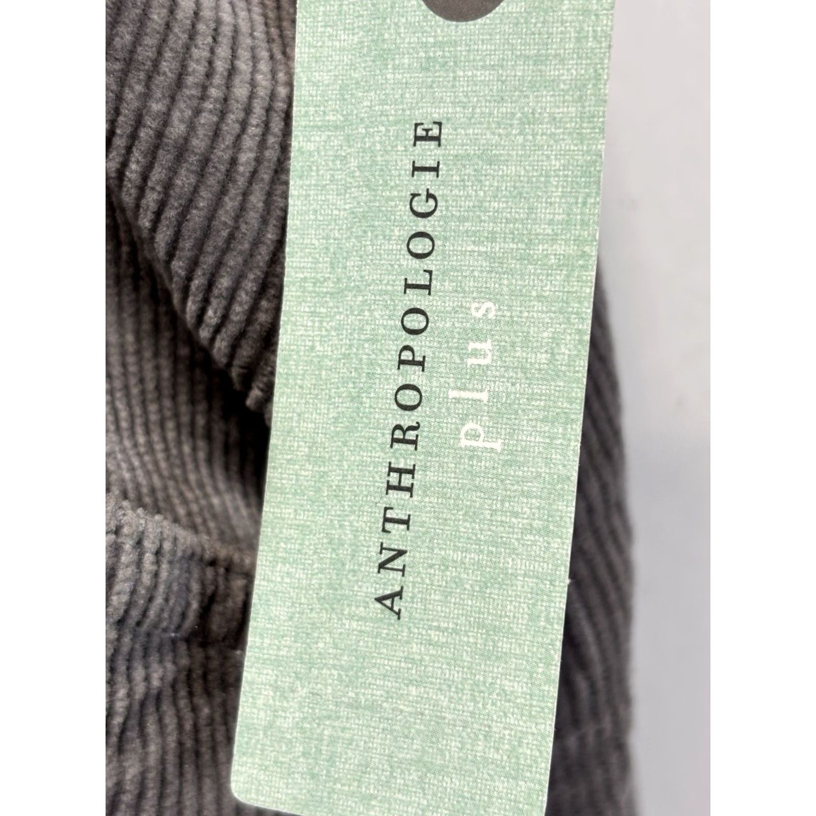 Vintage Pilcro Anthropologie Mini Corduroy Skirt Women’s 22W Plus Grey Skirt Short Zip Cotton Blend Solid Boho Festival Preppy Womens Size 40" / US 18 - 4 Thumbnail