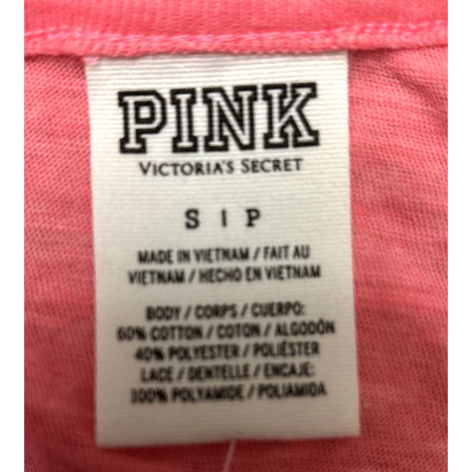 Victoria's Secret Victoria's Secret Shirt T-Shirt Lace Long Sleeve Pink Small Regular Womens Size S Lightweight All Seasons Stretch VINTAGE? (No) Size S / US 4 / IT 40 - 5 Thumbnail