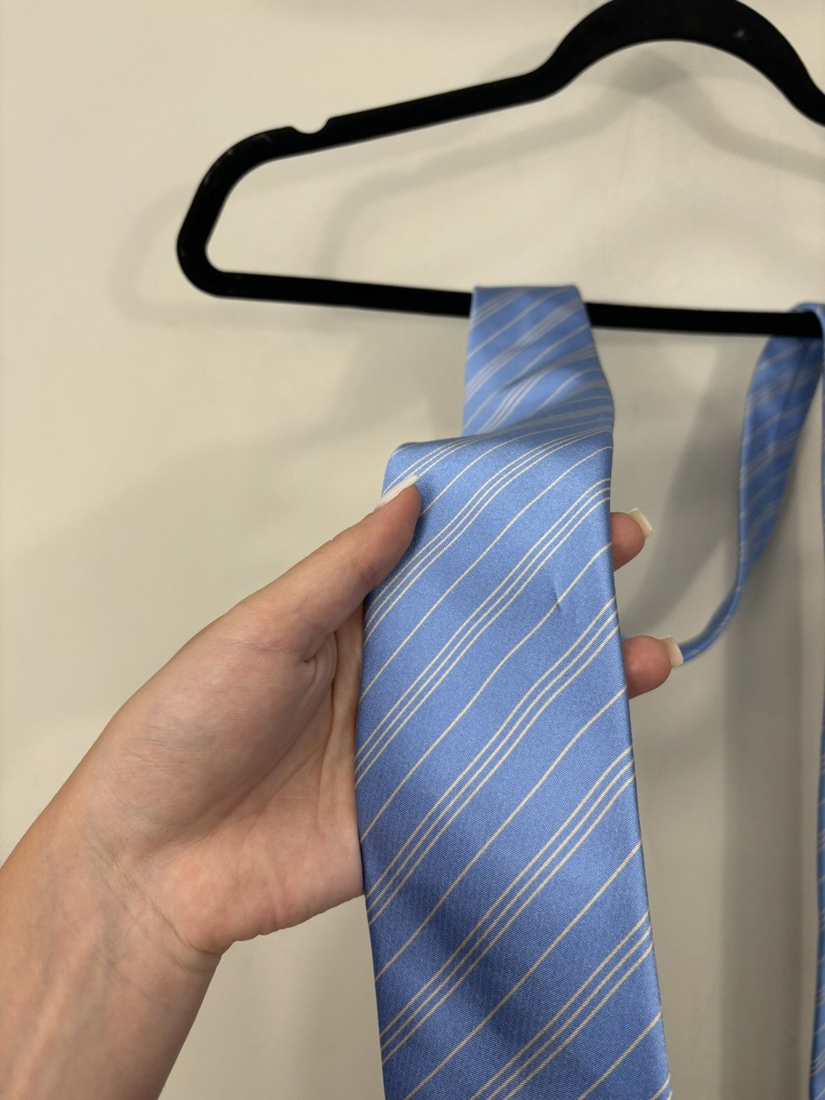 Designer × Lanvin Lanvin NEW Geometric Striped Classic Luxury Silk Tie Size ONE SIZE - 2 Thumbnail
