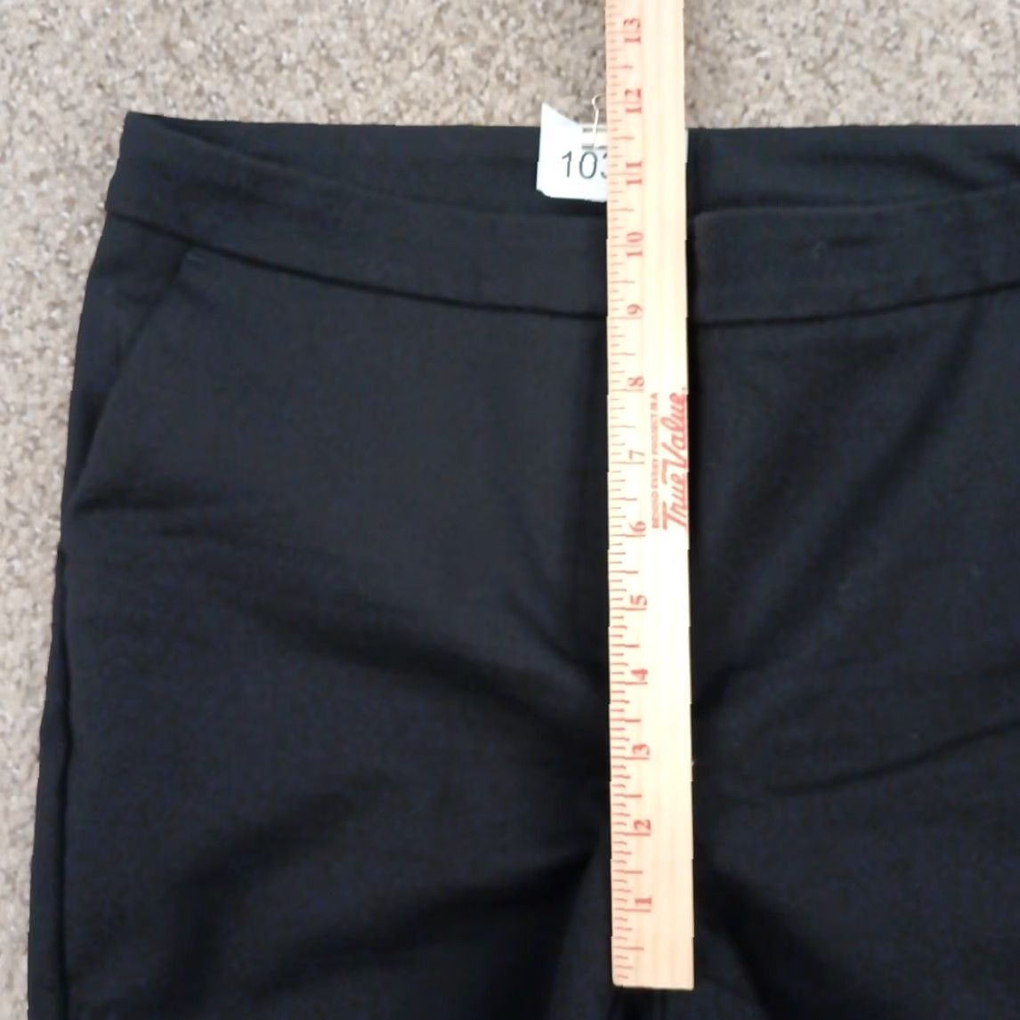 Vintage Chico's Cropped Pants Womens Size 6 US Black Flat Front Pockets Business Straight Leg 31x25 Modern Cropped Size 28" / US 6 / IT 42 - 5 Thumbnail