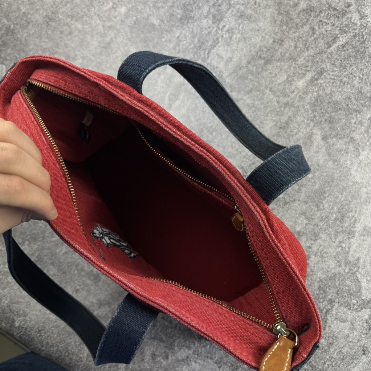 Polo Ralph Lauren Polo Ralph Lauren Red Canvas Big Pony Tote Bag Size ONE SIZE - 11 Thumbnail