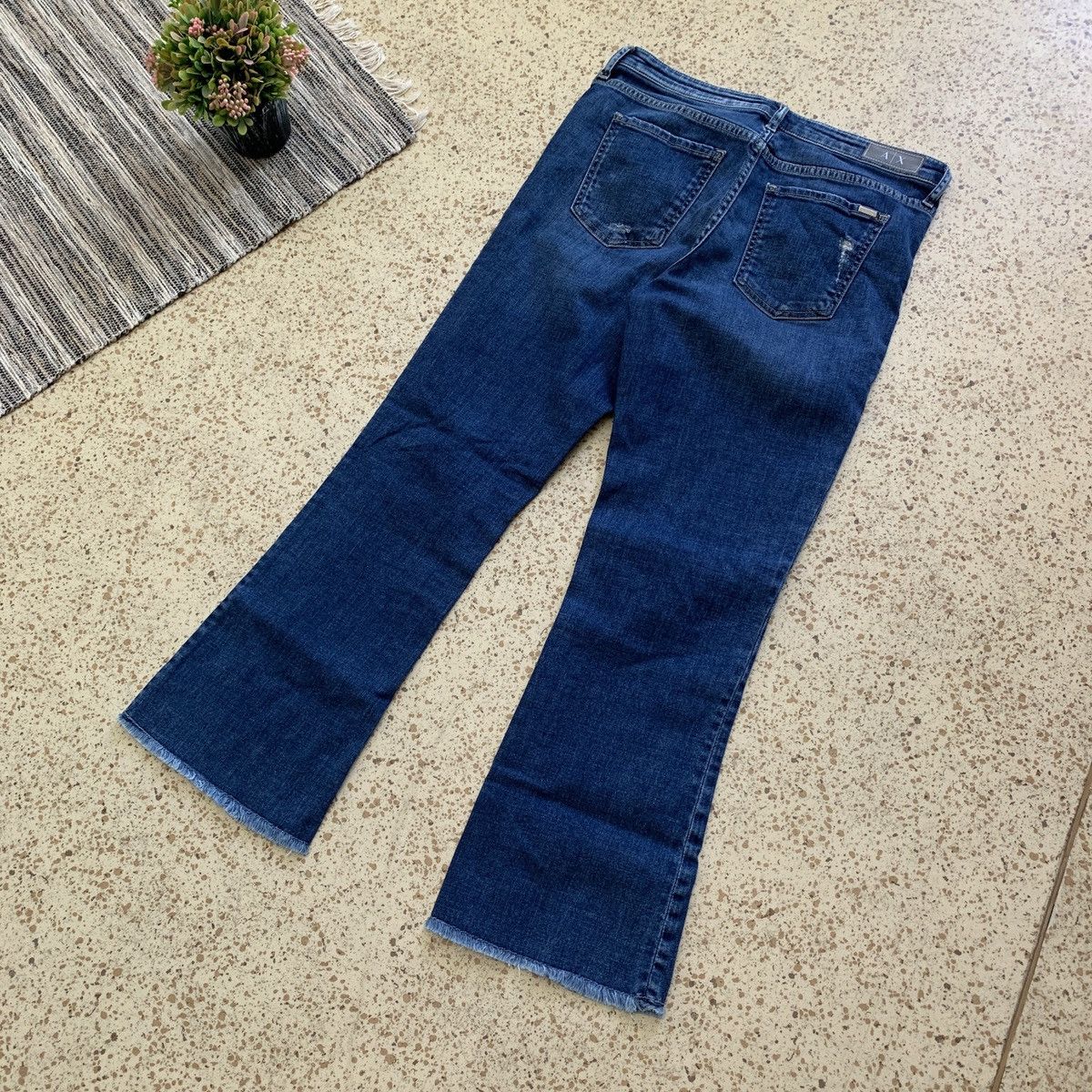 Armani Exchange AX Armani Exchange Boot Cut Flared Distressed Jeans Hype Size 31" - 13 Thumbnail