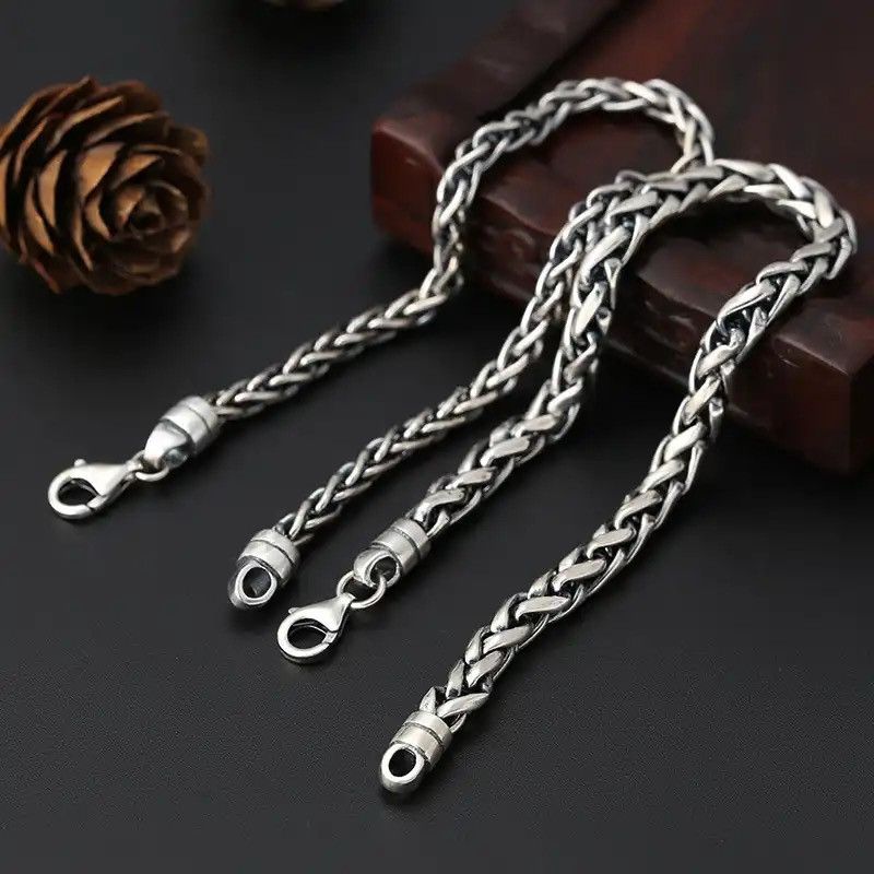 Jewelry × Vintage Stainless Steel Bracelet with Lobster Claw Clasp Fashion Size ONE SIZE - 5 Thumbnail