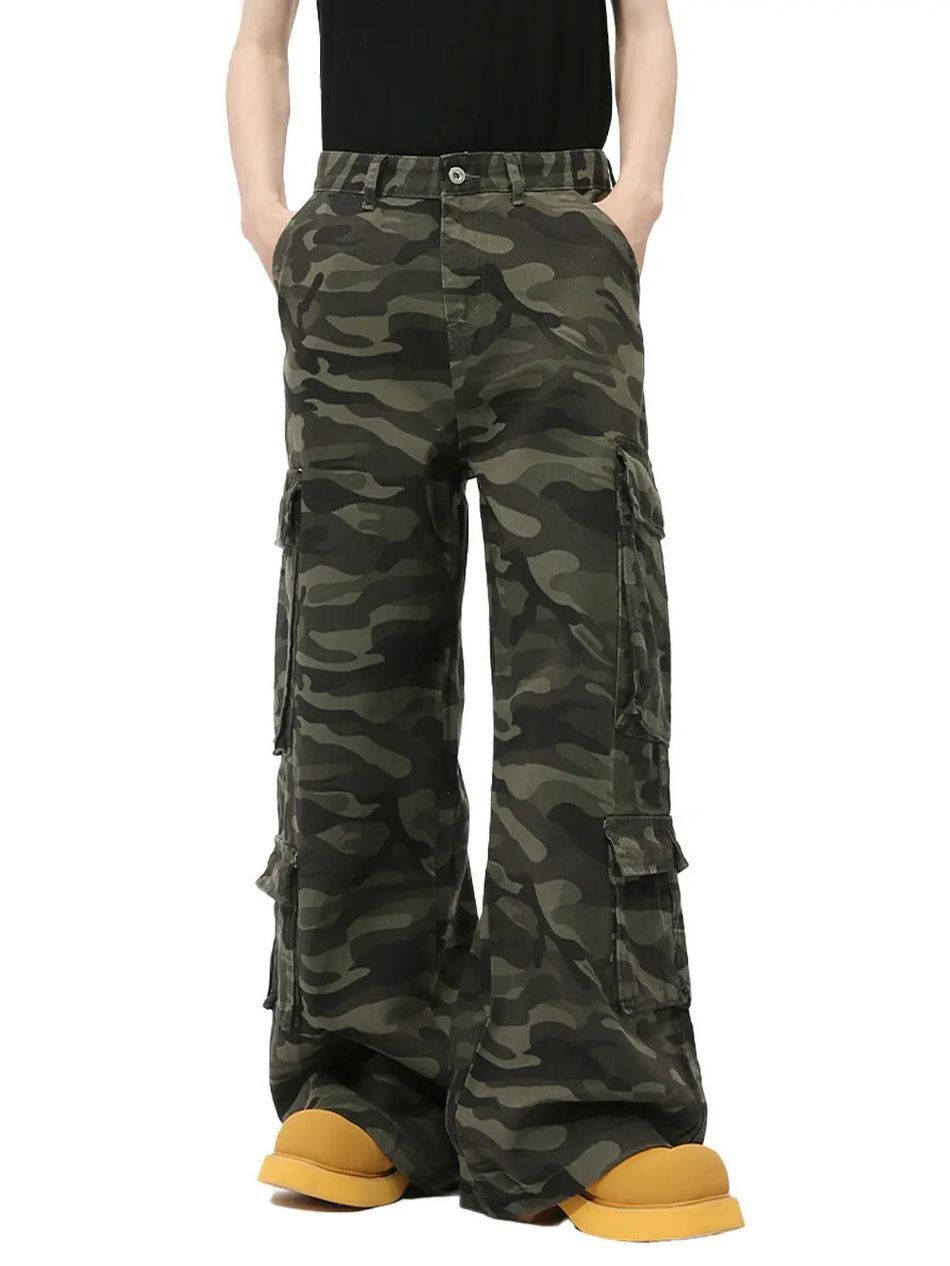 Japanese Brand Retro camouflage straight pocket jeans Size US 32 / EU 48 - 4 Thumbnail