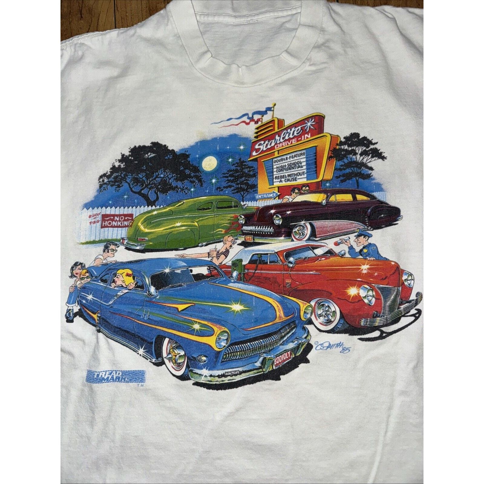 Band Tees × Vintage Vintage T-Shirt 1985 Drive In Movie Single Stitch 20x24.5 Size US M / EU 48-50 / 2 - 2 Thumbnail