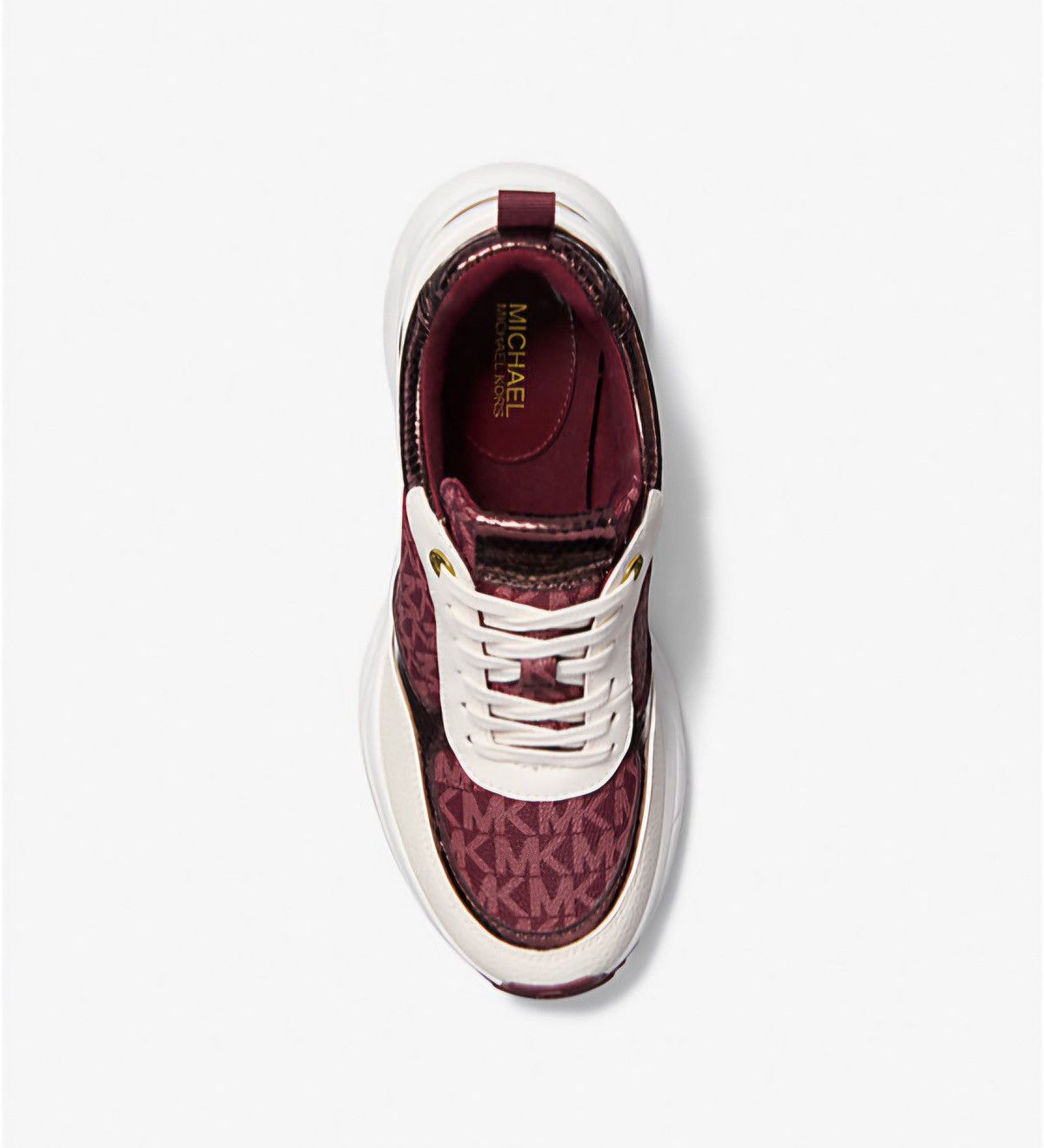 Michael Kors Katrina Signature Logo & Metallic Lizard Embossed Trainer MK Size US 7 / IT 37 - 9 Thumbnail