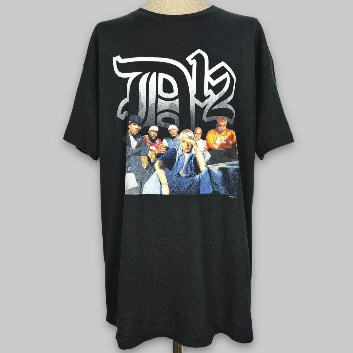 Vintage 2001 D12 Group Pic Eminem Rare Licensed Rap T Shirt