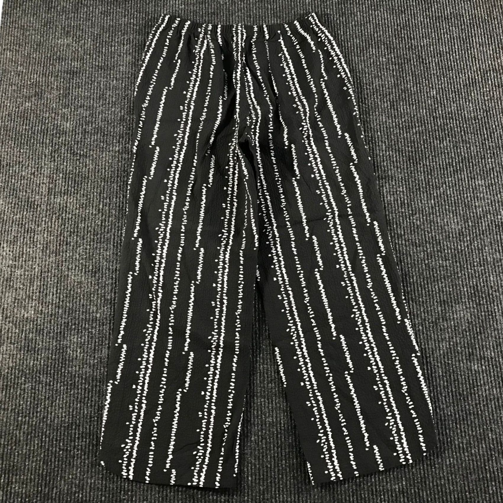Habitat Habitat Black White Dotted Stripe Wide Leg Crop Pants Womens S Size 28" / US 6 / IT 42 - 4 Thumbnail