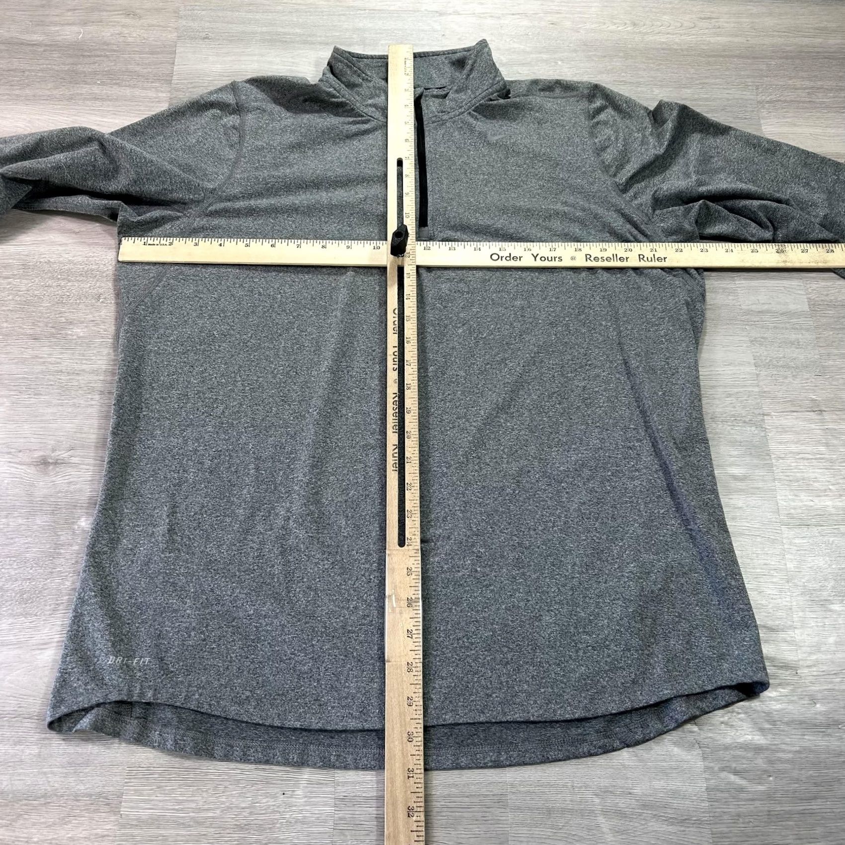 Nike Nike Dri-FIT Pullover Mens Large Gray 1/4 Zip Long Sleeve Top 504606-064 Size US L / EU 52-54 / 3 - 7 Thumbnail