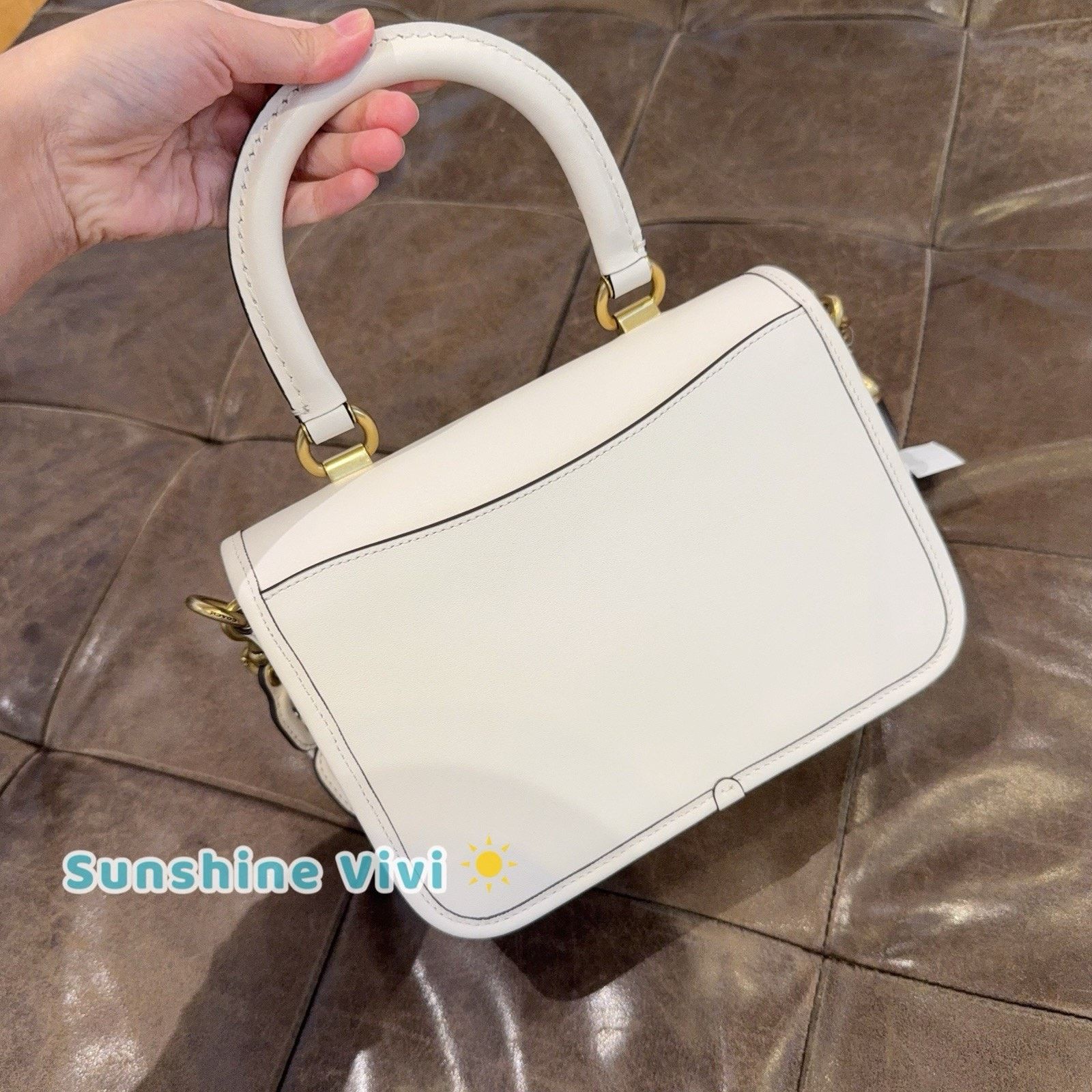 Coach NWT Coach Rogue Top Handle Bag Chalk Glove Leather CP135 Size ONE SIZE - 3 Thumbnail