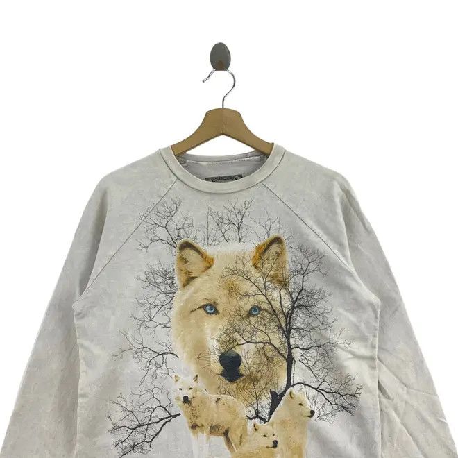 Habitat Vintage 90’ HABITAT WILD WOLF Alaska Nature Sweatshirt Size XS / US 0-2 / IT 36-38 - 3 Thumbnail