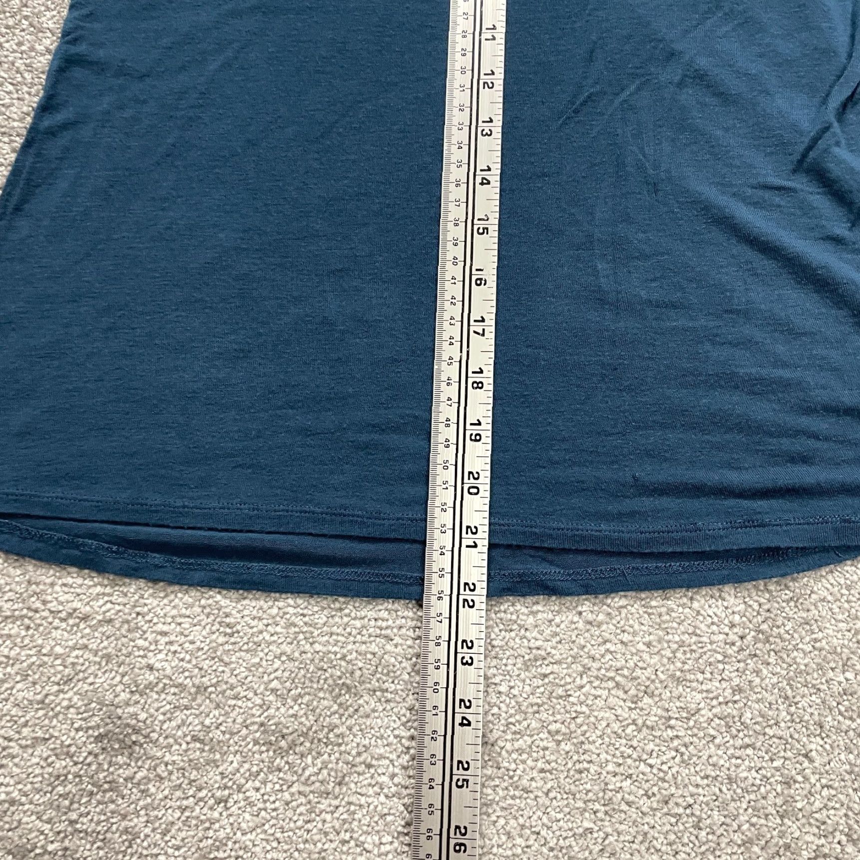 Mossimo Mossimo Women's Blouse Large Blue Long Sleeve Crew Neck Pullover Stretch Top Size L / US 10 / IT 46 - 7 Thumbnail