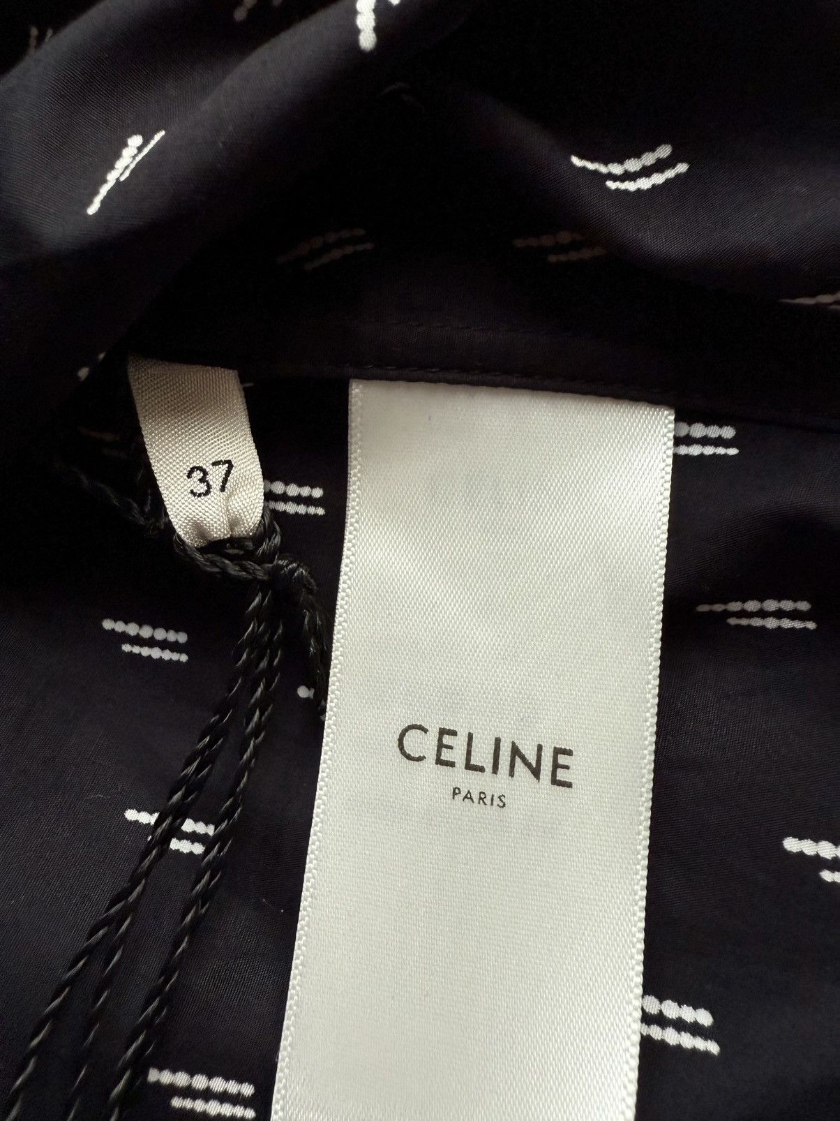 Celine SS19 Celine stand up collar black shirt Hedi Slimane 37 BNWT Size US S / EU 44-46 / 1 - 18 Thumbnail