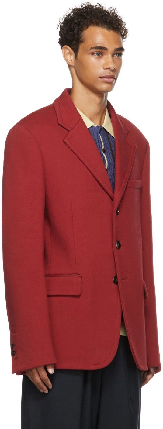 Marni o1y0225 Single-Breasted Blazer in Red Size US M / EU 48-50 / 2 - 2 Thumbnail