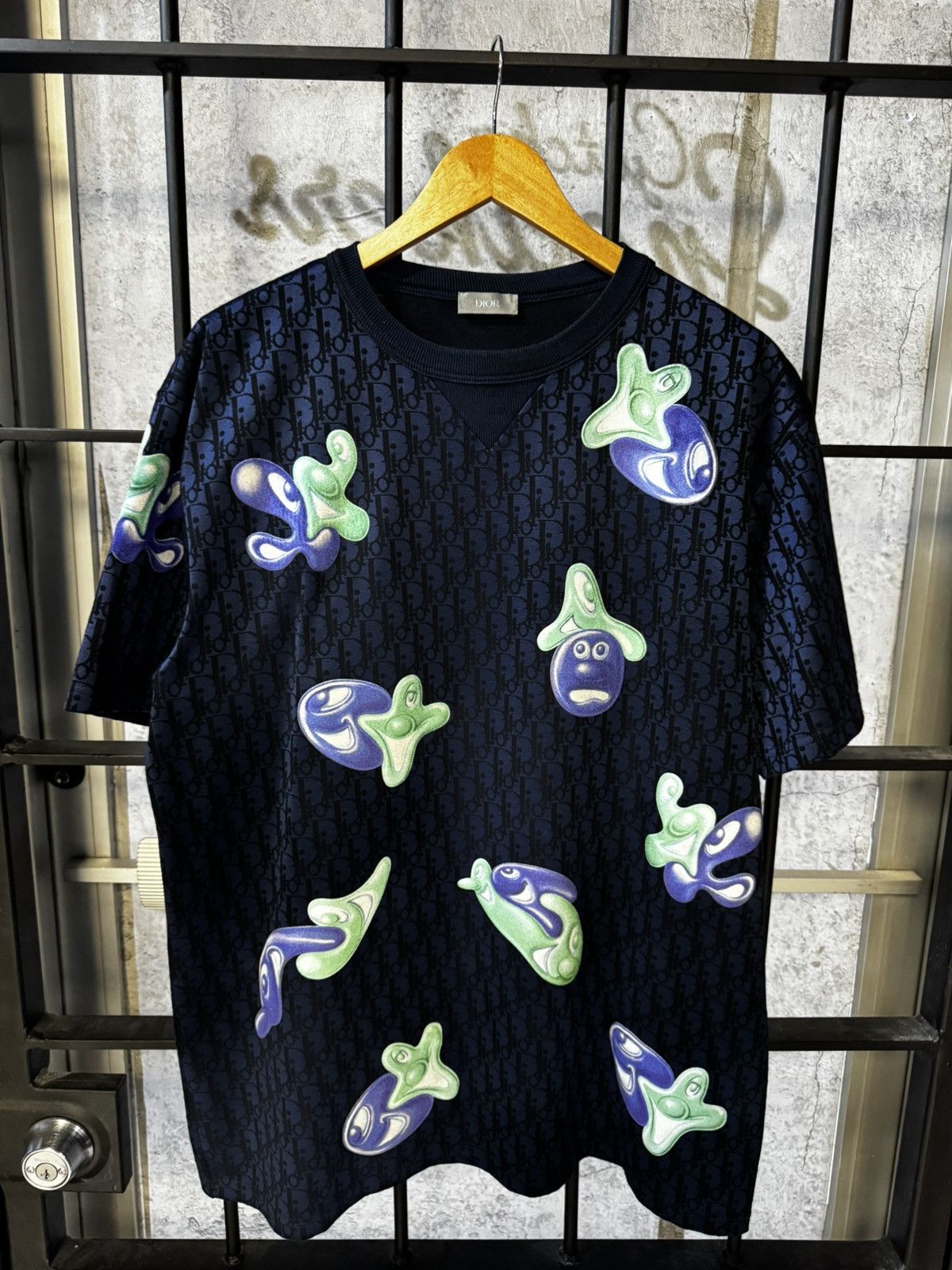 Dior Dior Kenny Scharf Purple Oblique Faces Tee Shirt Size US XL / EU 56 / 4 - 2 Thumbnail